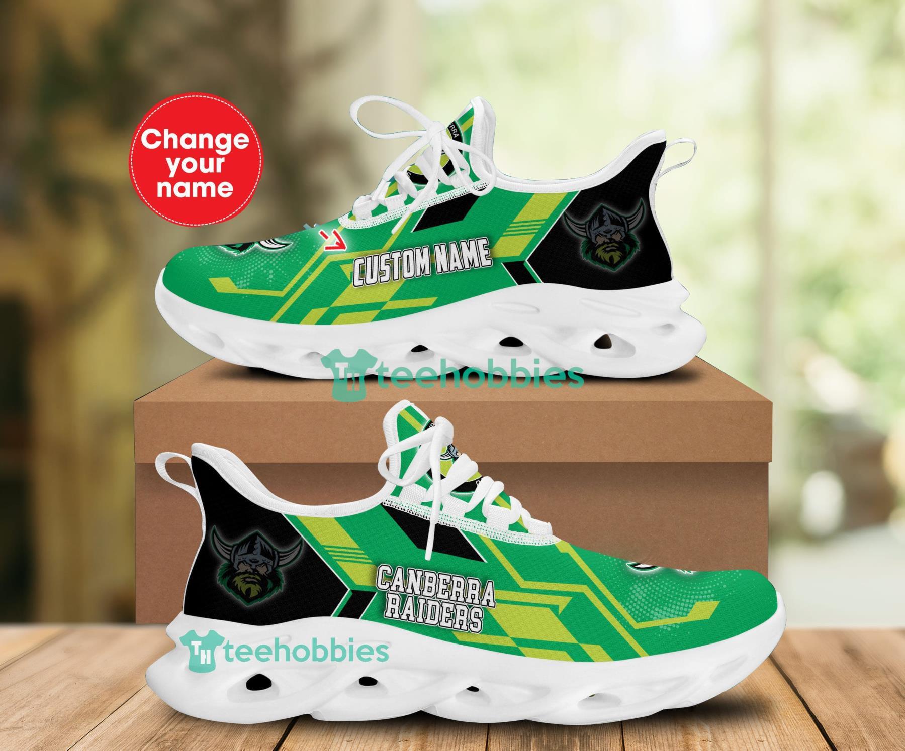 Custom Name Canberra Raiders  Sneakers Max Soul Shoes For Men And Women Product Photo 1