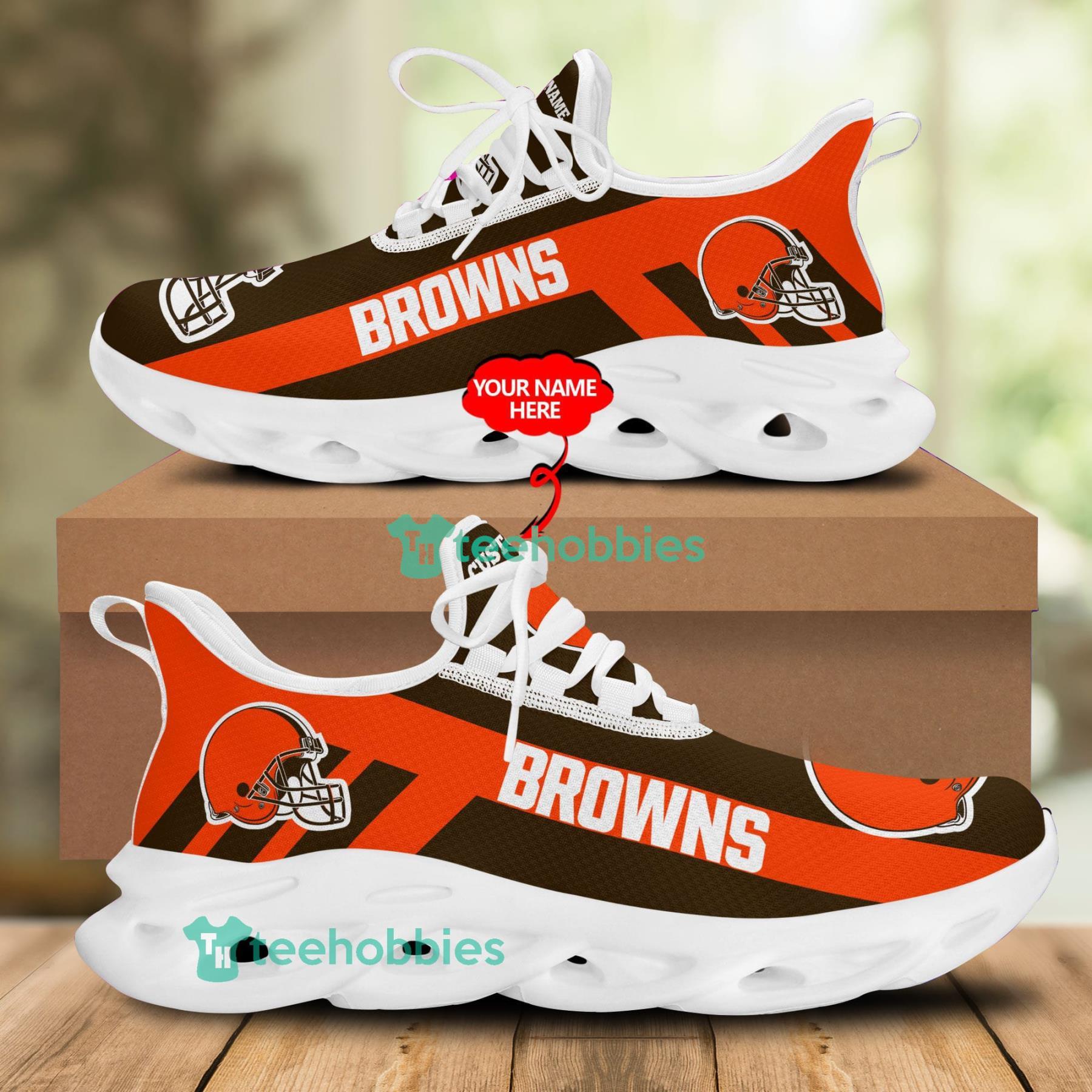 Custom Name Cleveland Browns Sneakers Max Soul Shoes For Men And Women NFL Fans Product Photo 1