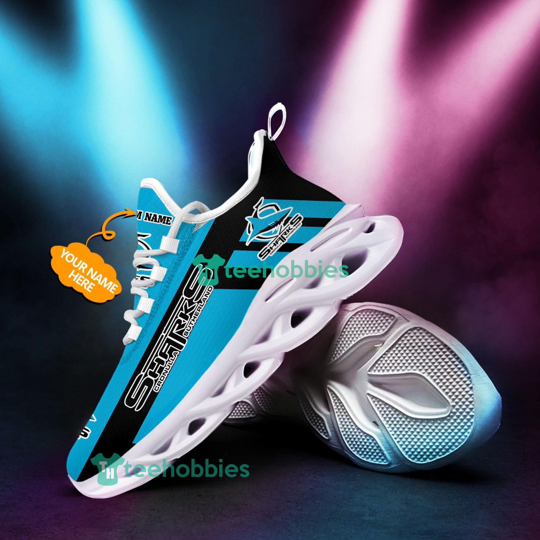 Custom Name Cronulla-Sutherland Sharks Sneakers Max Soul Shoes For Men And Women NRL Fans Product Photo 2