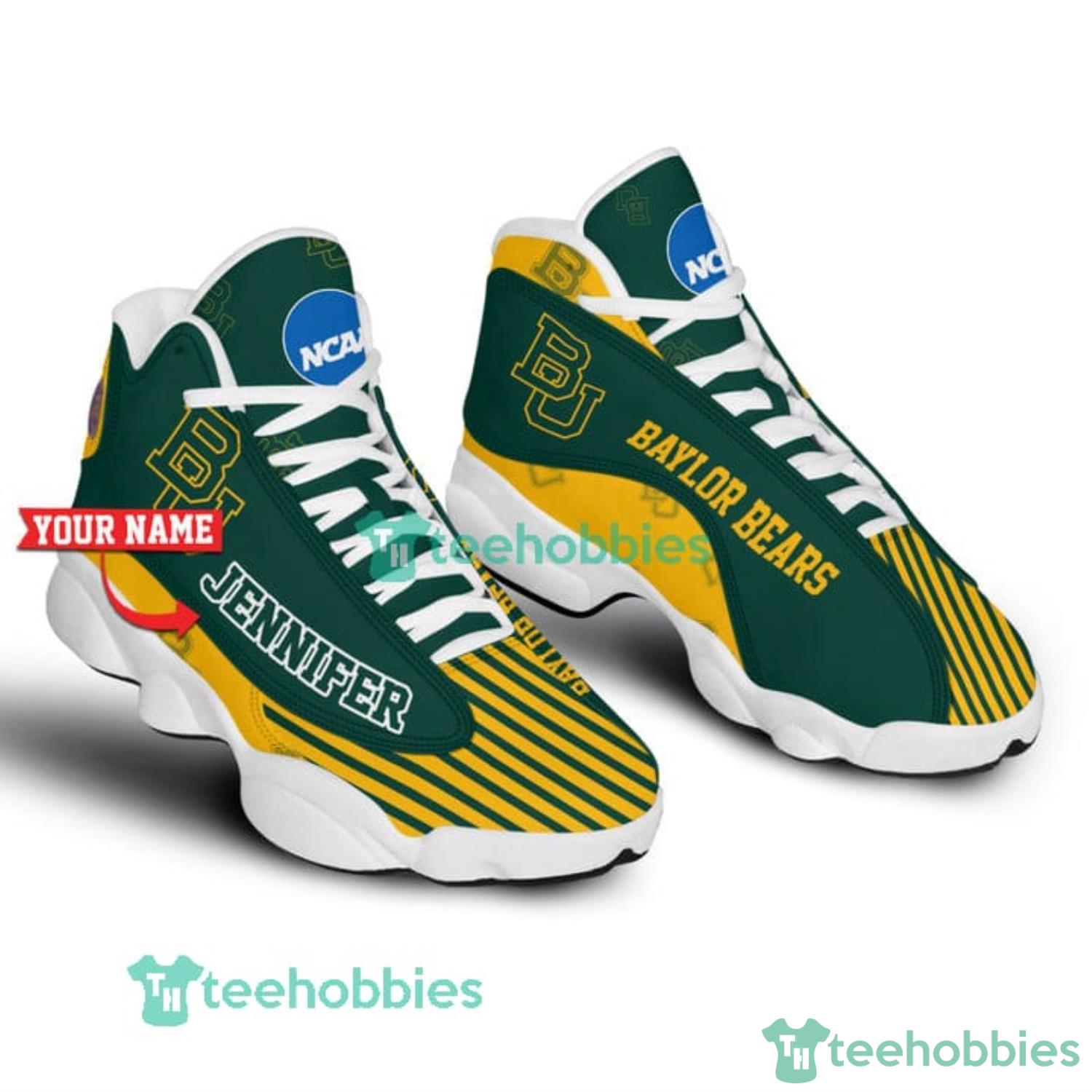 Custom Name For Fans Baylor Bears Air Jordan 13 Sneaker Shoes Product Photo 1