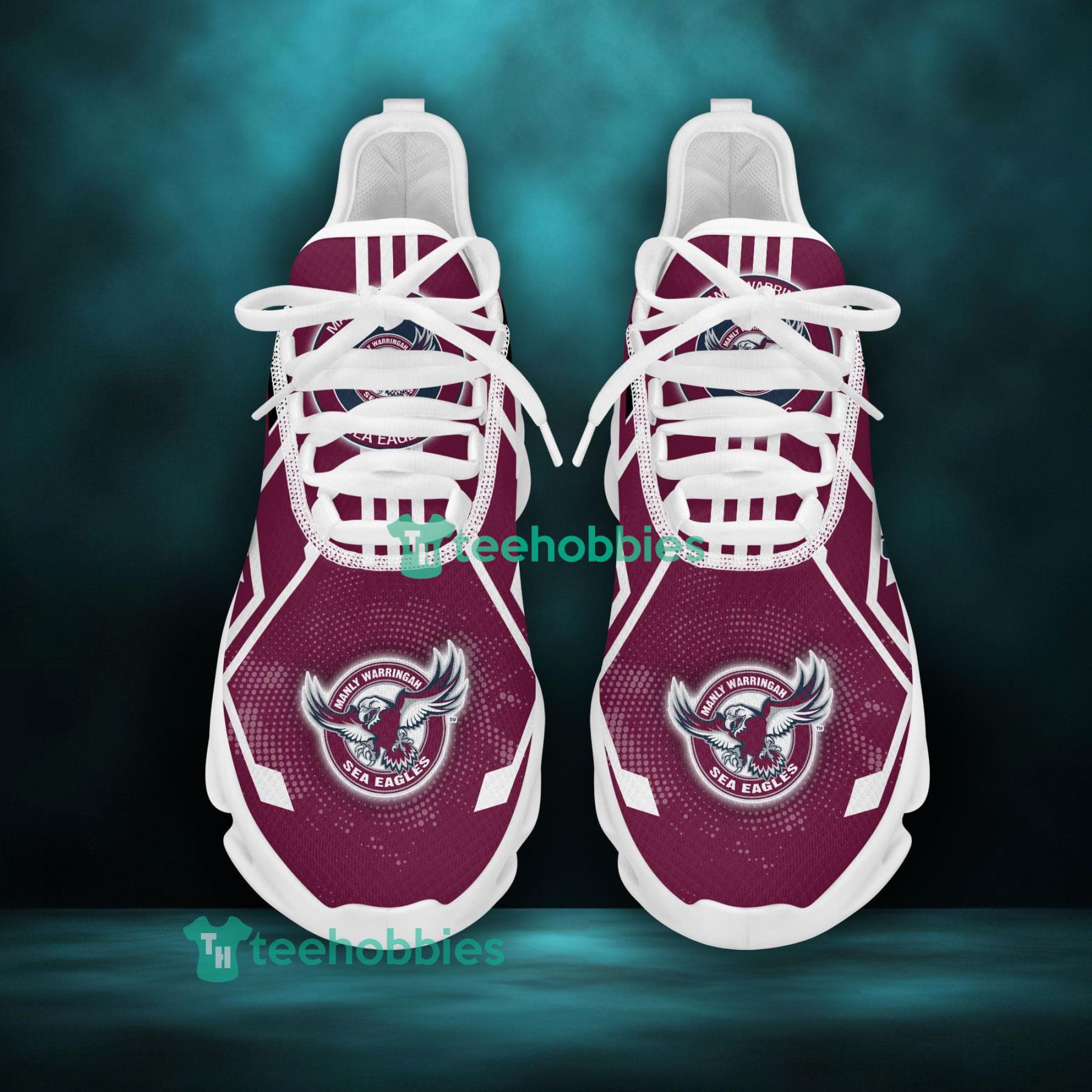 Custom Name Manly Warringah Sea Eagles Sneakers Max Soul Shoes For Men And Women Product Photo 2