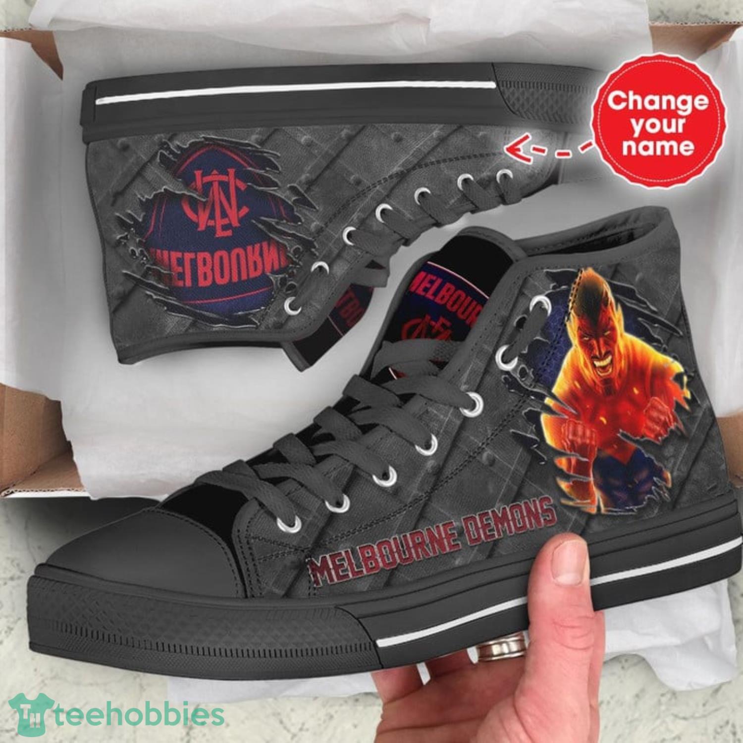 Custom Name Melbourne Football Club Macost High Top Shoes For Men And Women Product Photo 1 Custom Name Melbourne Football Club Macost High Top Shoes For Men And Women Product Photo 1
