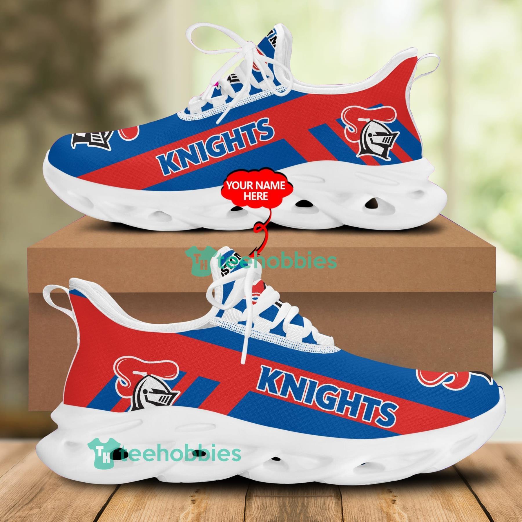 Custom Name Newcastle Knights Sneakers Max Soul Shoes For Men And Women NRL Fans Product Photo 1