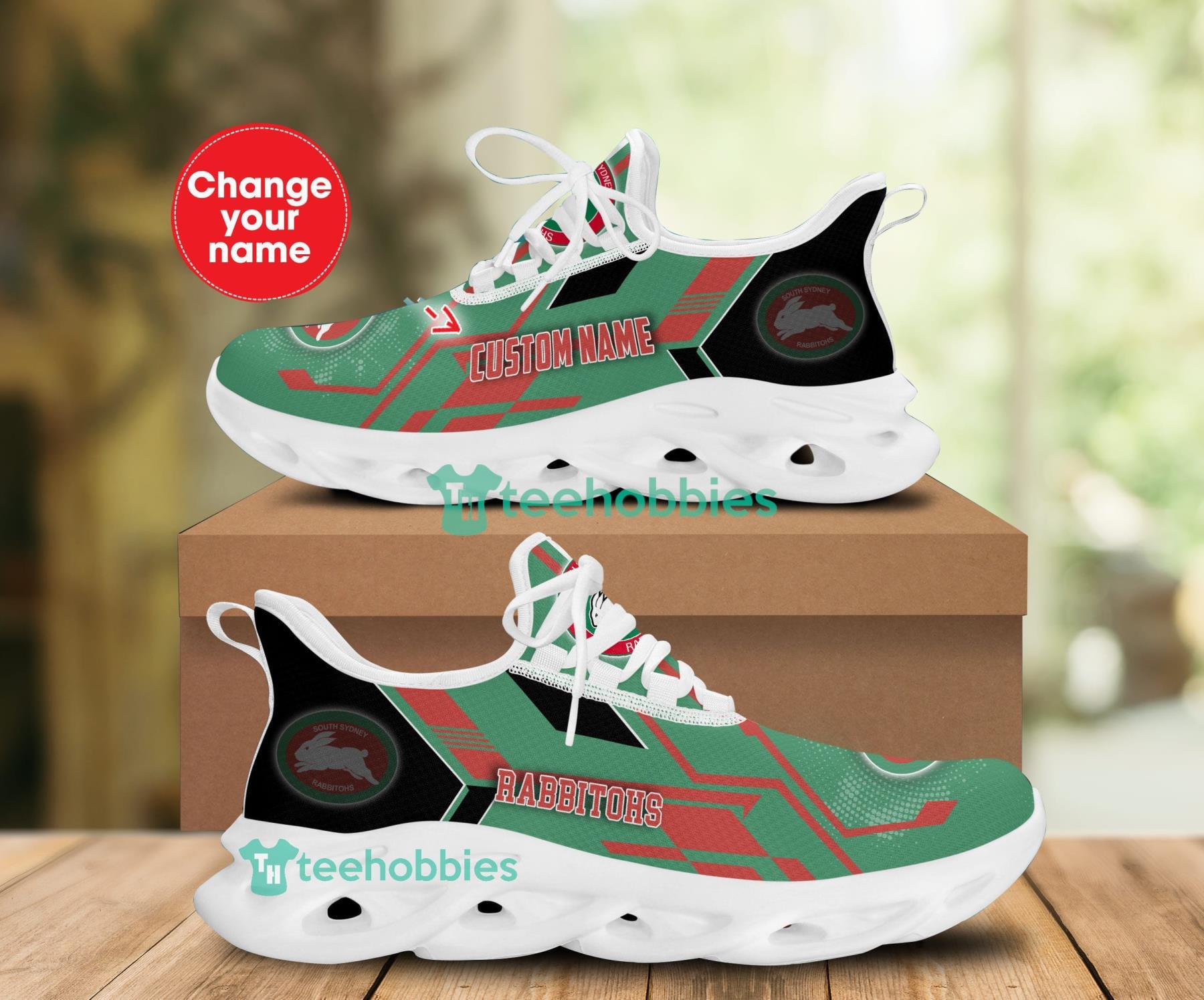 Custom Name South Sydney Rabbitohs Sneakers Max Soul Shoes For Men And Women Product Photo 1
