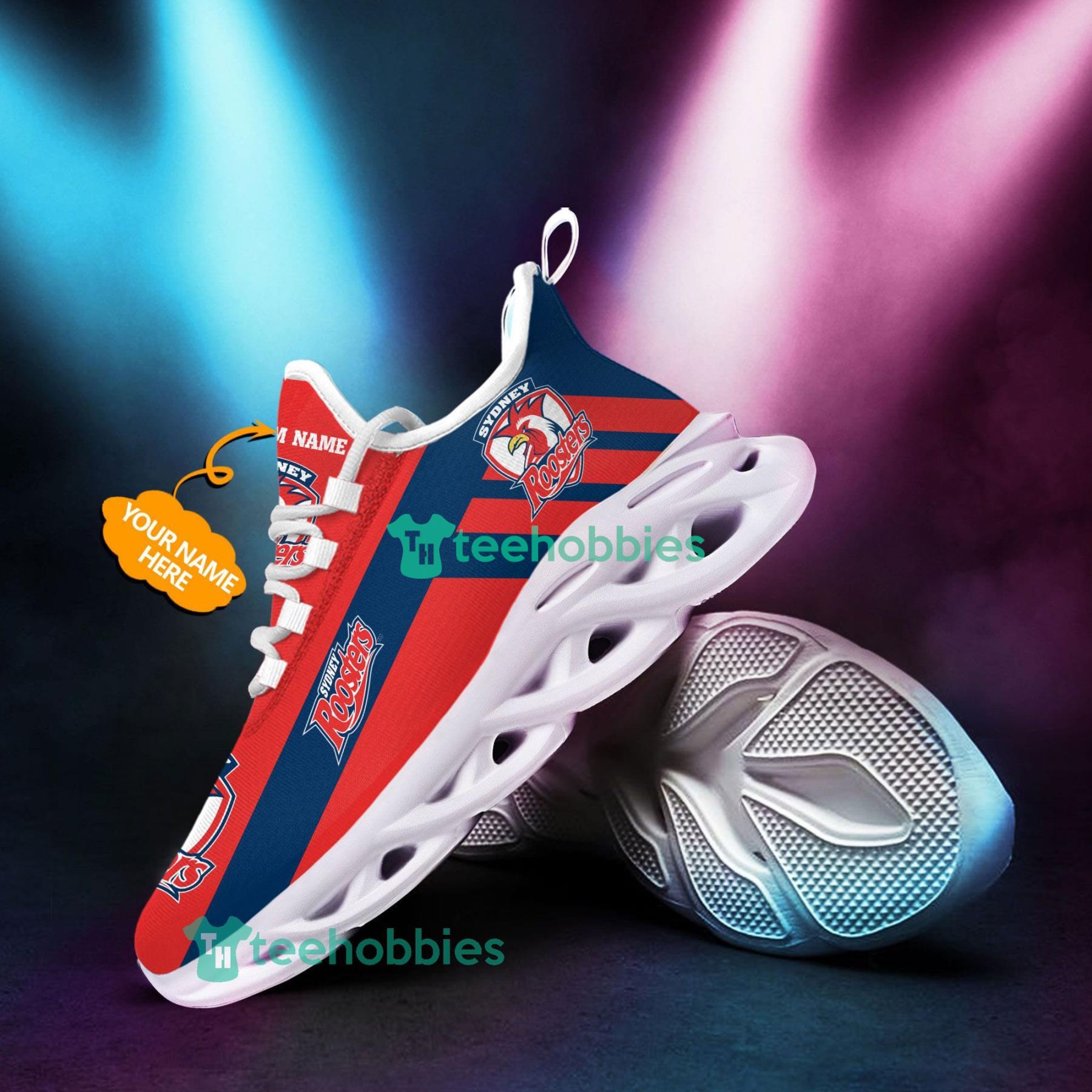 Custom Name Sydney Roosters  Sneakers Max Soul Shoes For Men And Women NRL Fans Product Photo 2