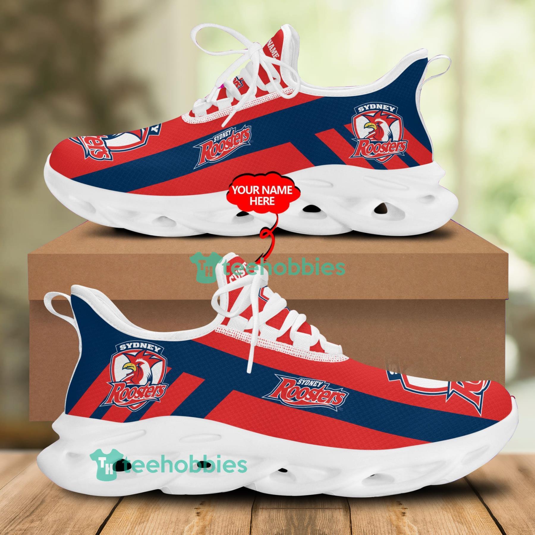 Custom Name Sydney Roosters  Sneakers Max Soul Shoes For Men And Women NRL Fans Product Photo 1