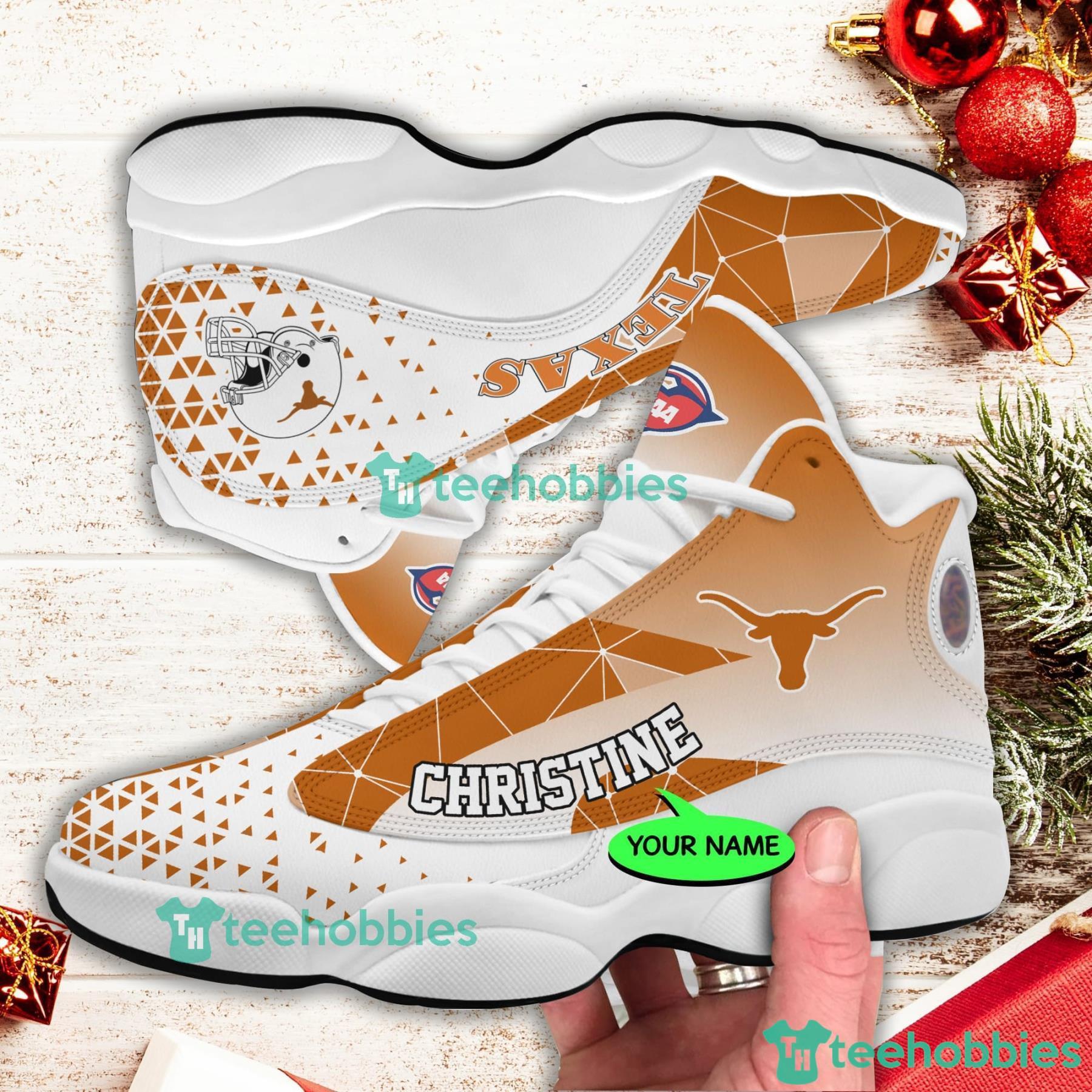 Personalized Shoes Texas Longhorns Air Jordan 13 Custom Name