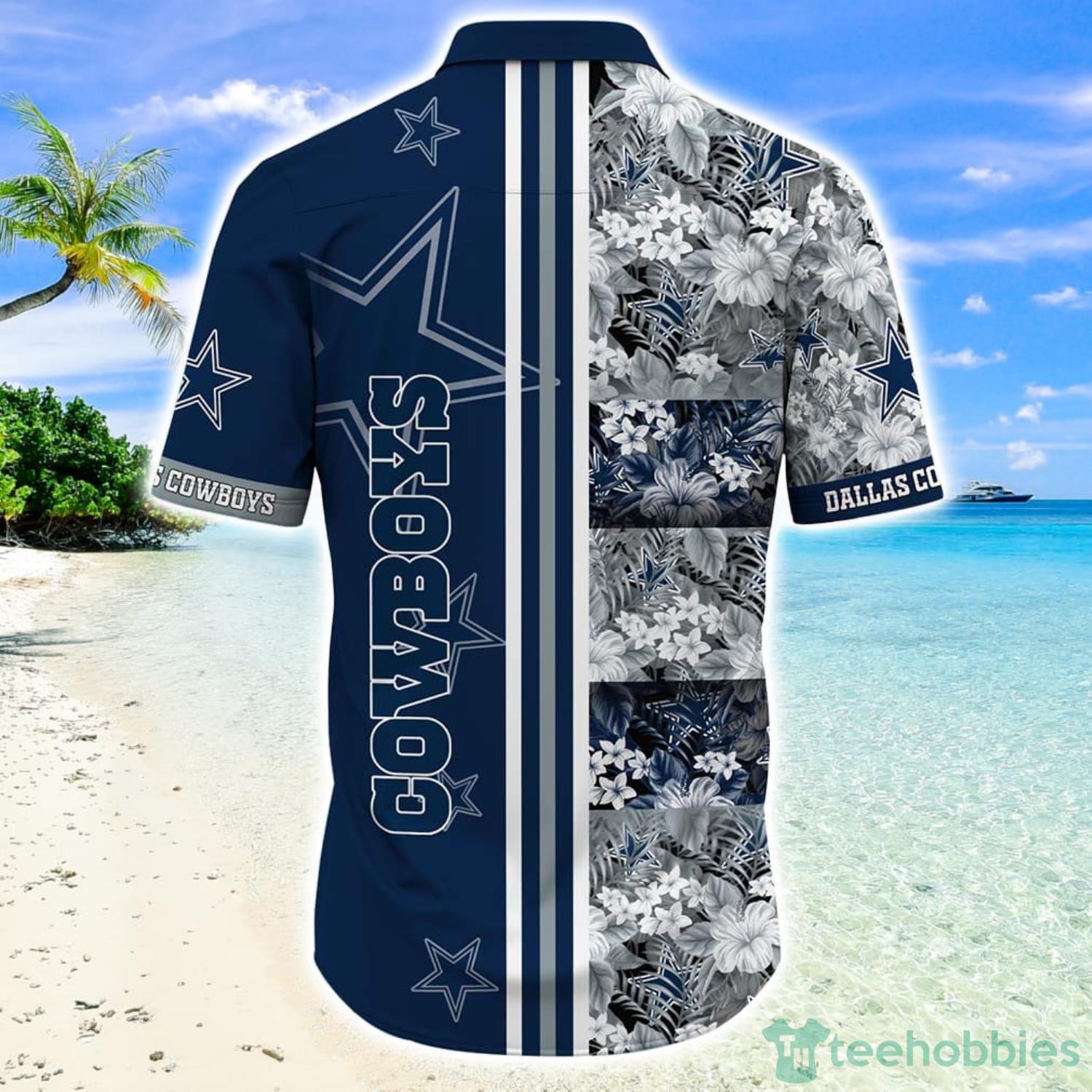 Dallas Cowboys Hawaiian Shirt Tropical Flower Pattern Beach Gift