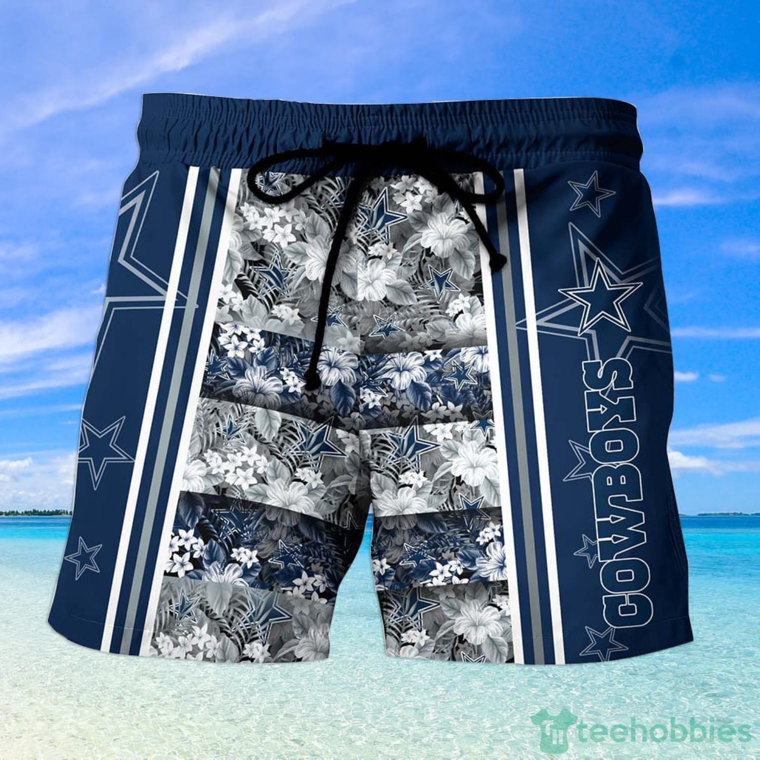 Dallas Cowboys Hawaiian Shirt Tropical Flower Pattern