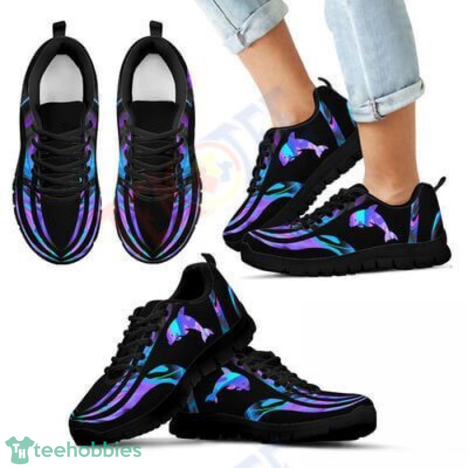 Dolphin Galaxy Sneakers Shoes For Men Women Product Photo 1