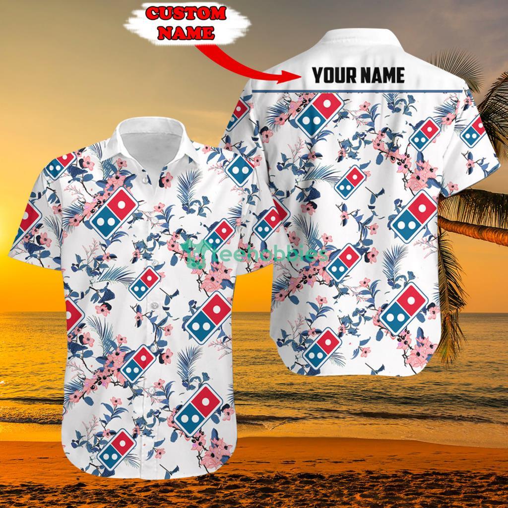Domino's Pizza Pattern Personalized Tropical Hawaiian Shirt - Domino's Pizza Pattern Personalized Tropical Hawaiian Shirt
