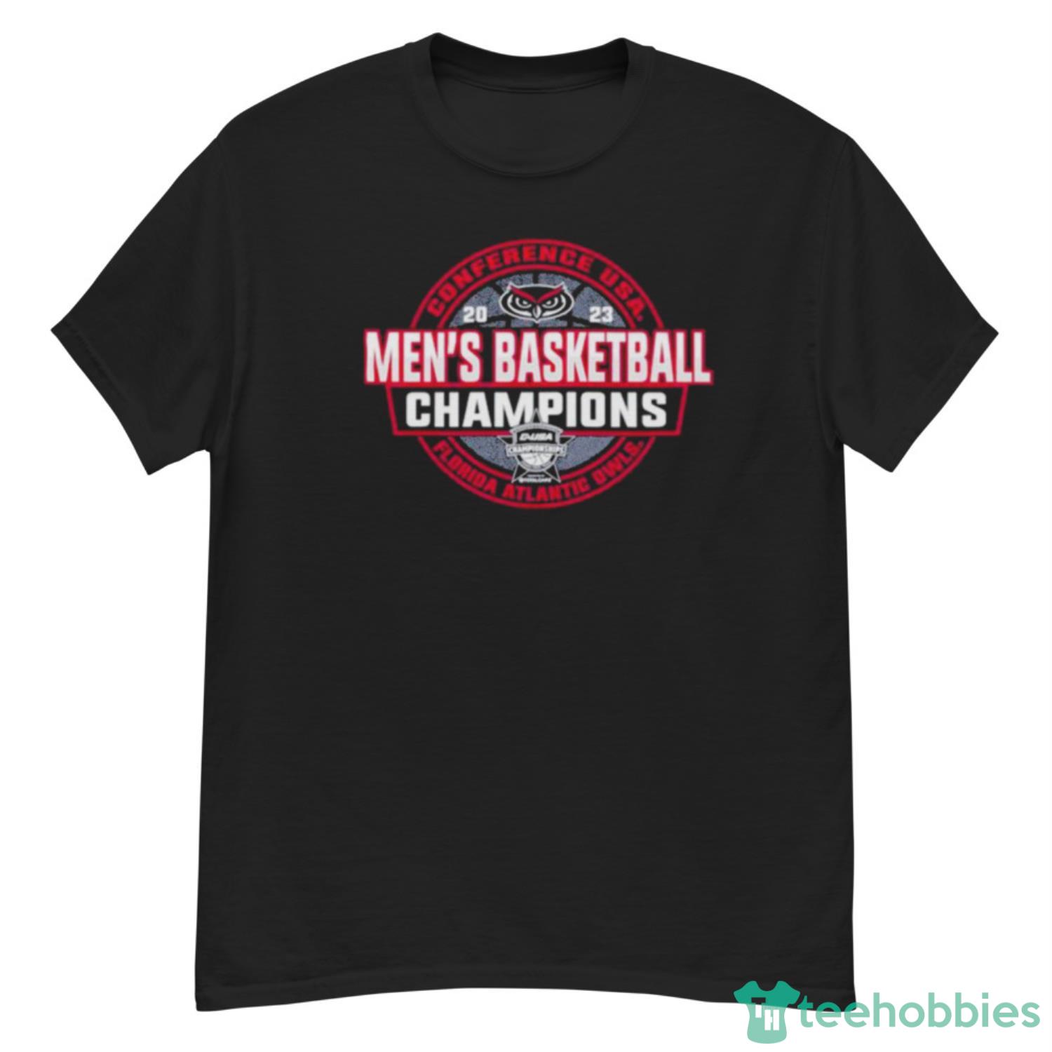 FAU Owls Blue 84 2023 C-USA Men’s Basketball Conference Tournament Champions Locker Room T-Shirt - G500 Men’s Classic T-Shirt
