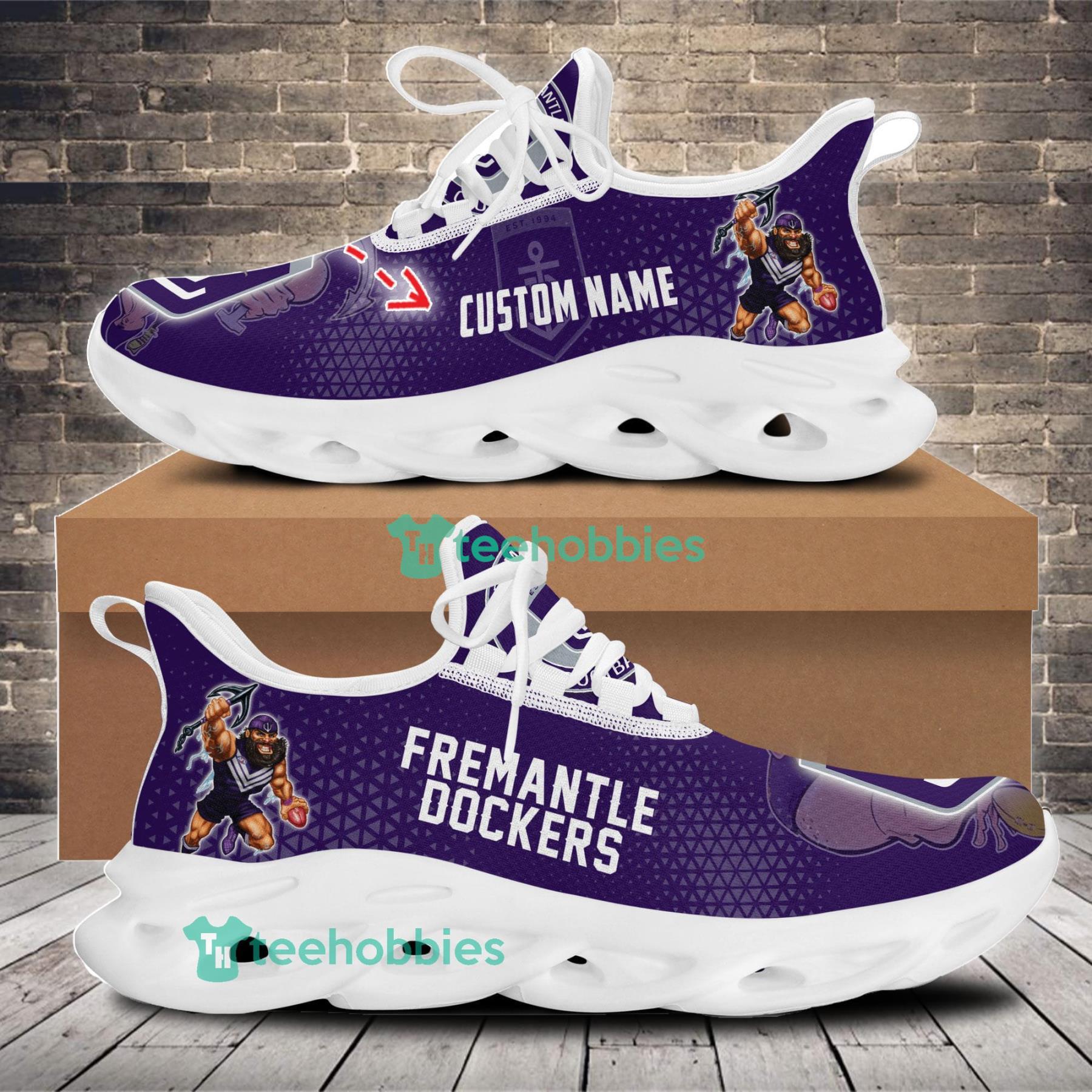 Fremantle Mascot Custom Name Football Club Sneakers Max Soul Shoes For Men And Women Afl Sneakers Product Photo 1