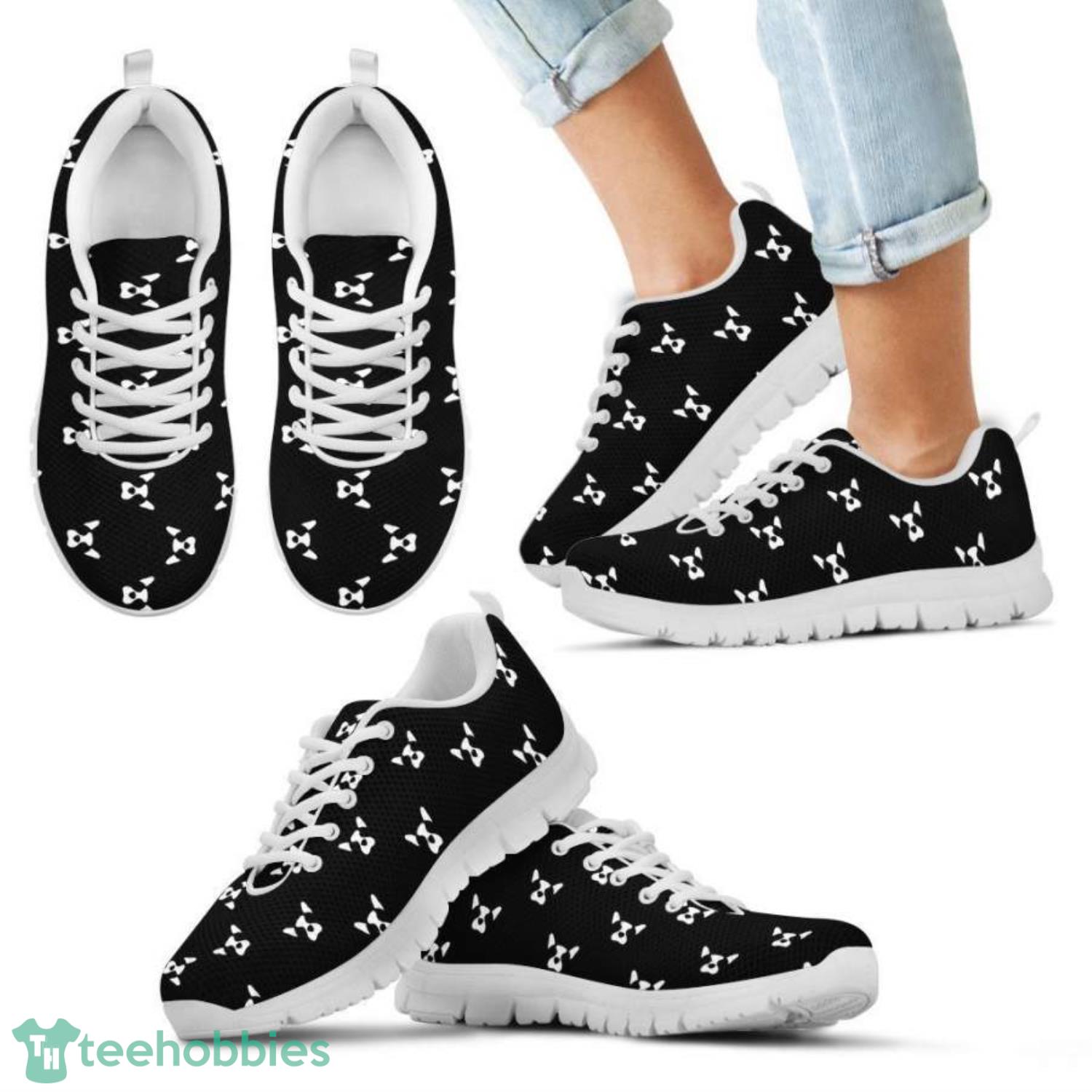 French Bulldog Pattern Sneakers Shoes For Men And Women Product Photo 1