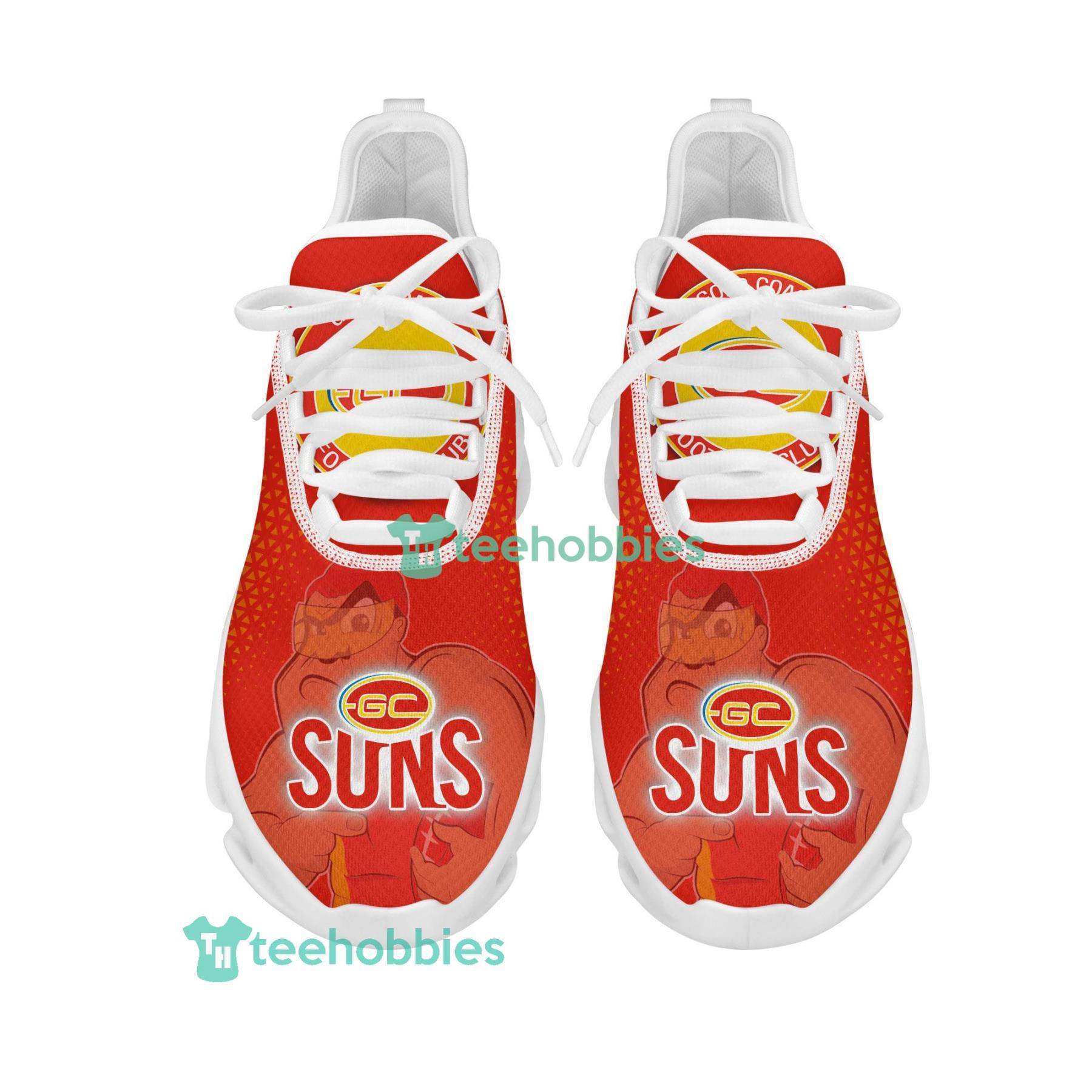 Gold Coast Suns Mascot Custom Name Sneakers Max Soul Shoes For Men And Women Afl Sneakers Product Photo 2
