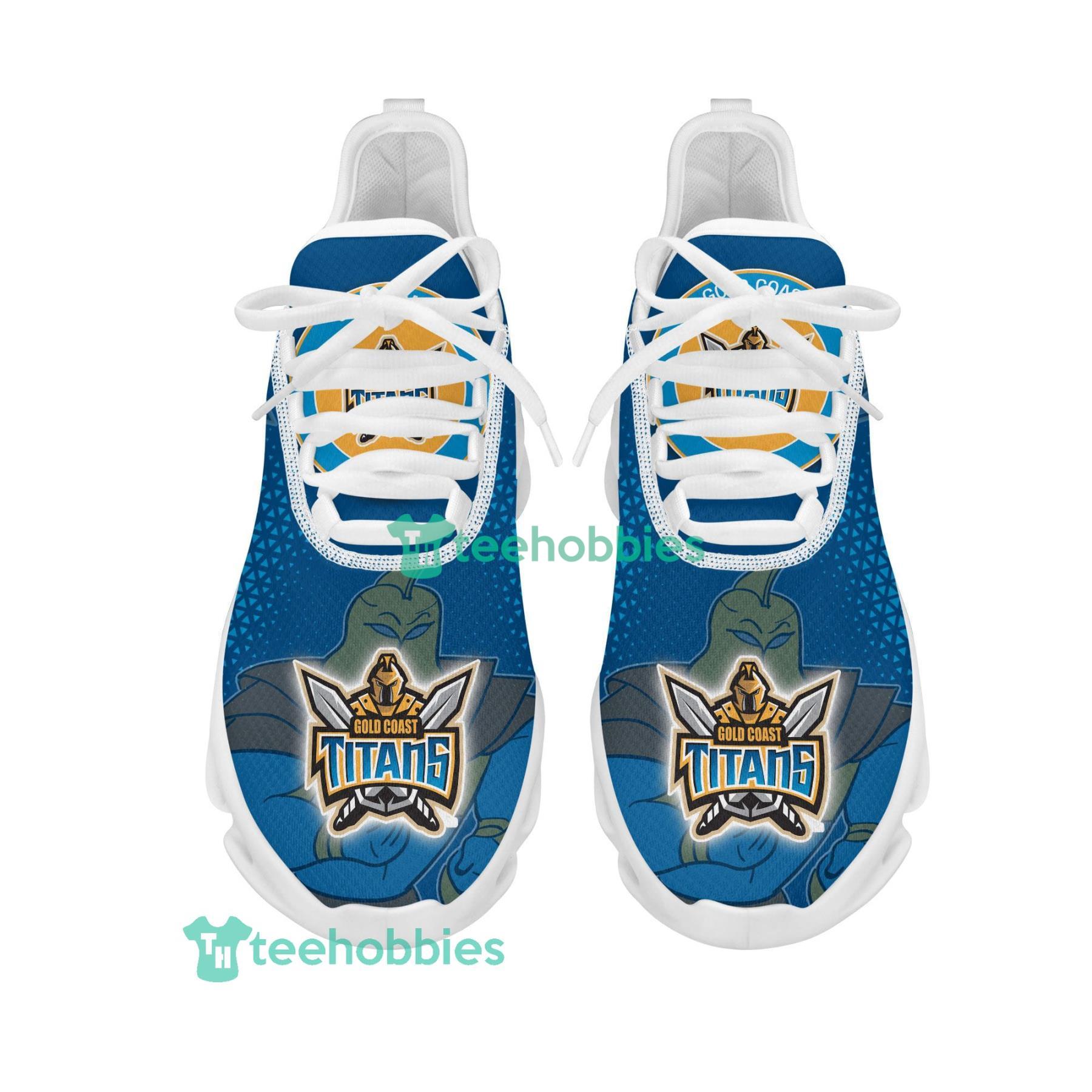 Gold Coast Titans Mascot Custom Name Sneakers Max Soul Shoes For Men And Women Nrl Sneakers Product Photo 2