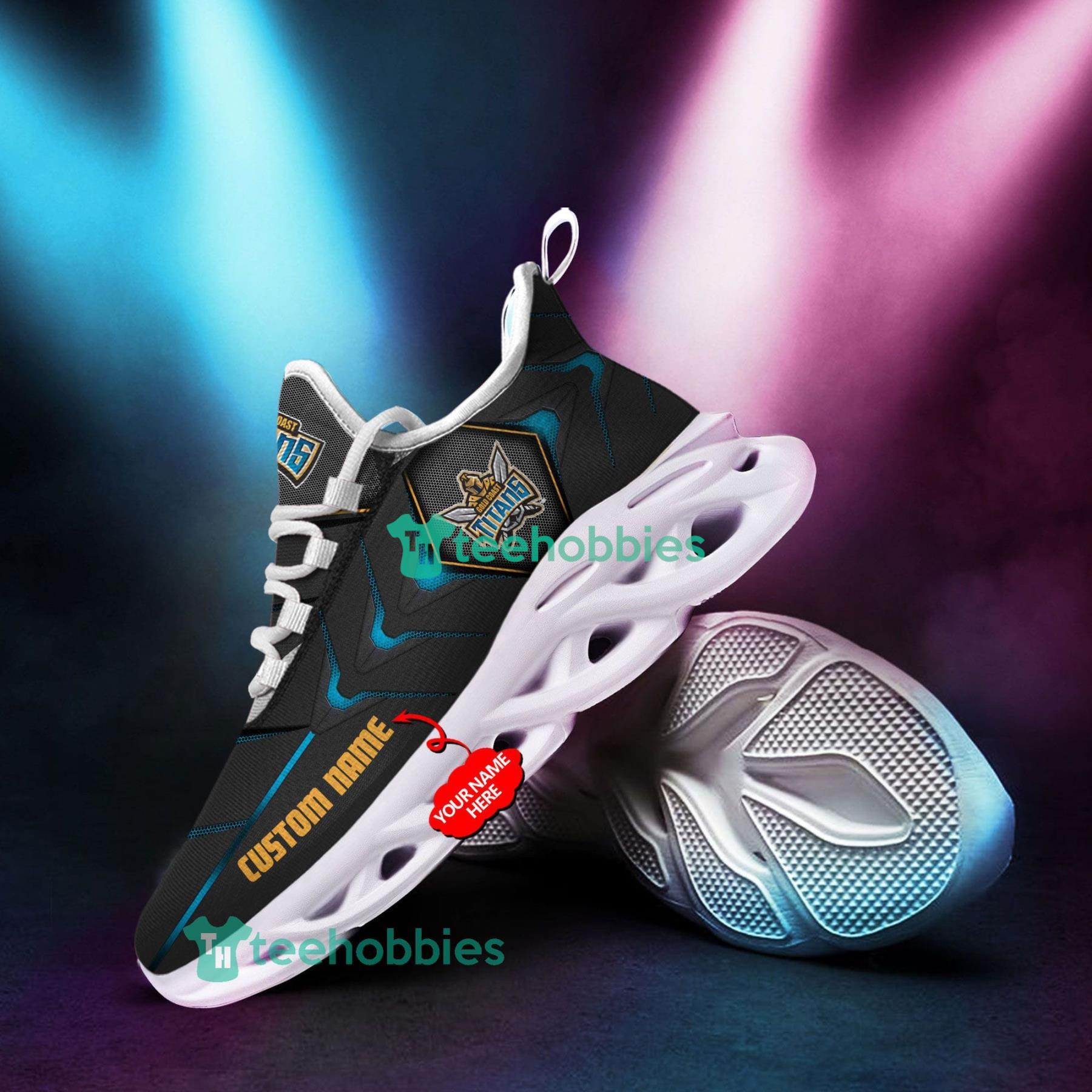 Gold Coast Titans NRL Custom Name Sneakers Max Soul Shoes For Men And Women Product Photo 2