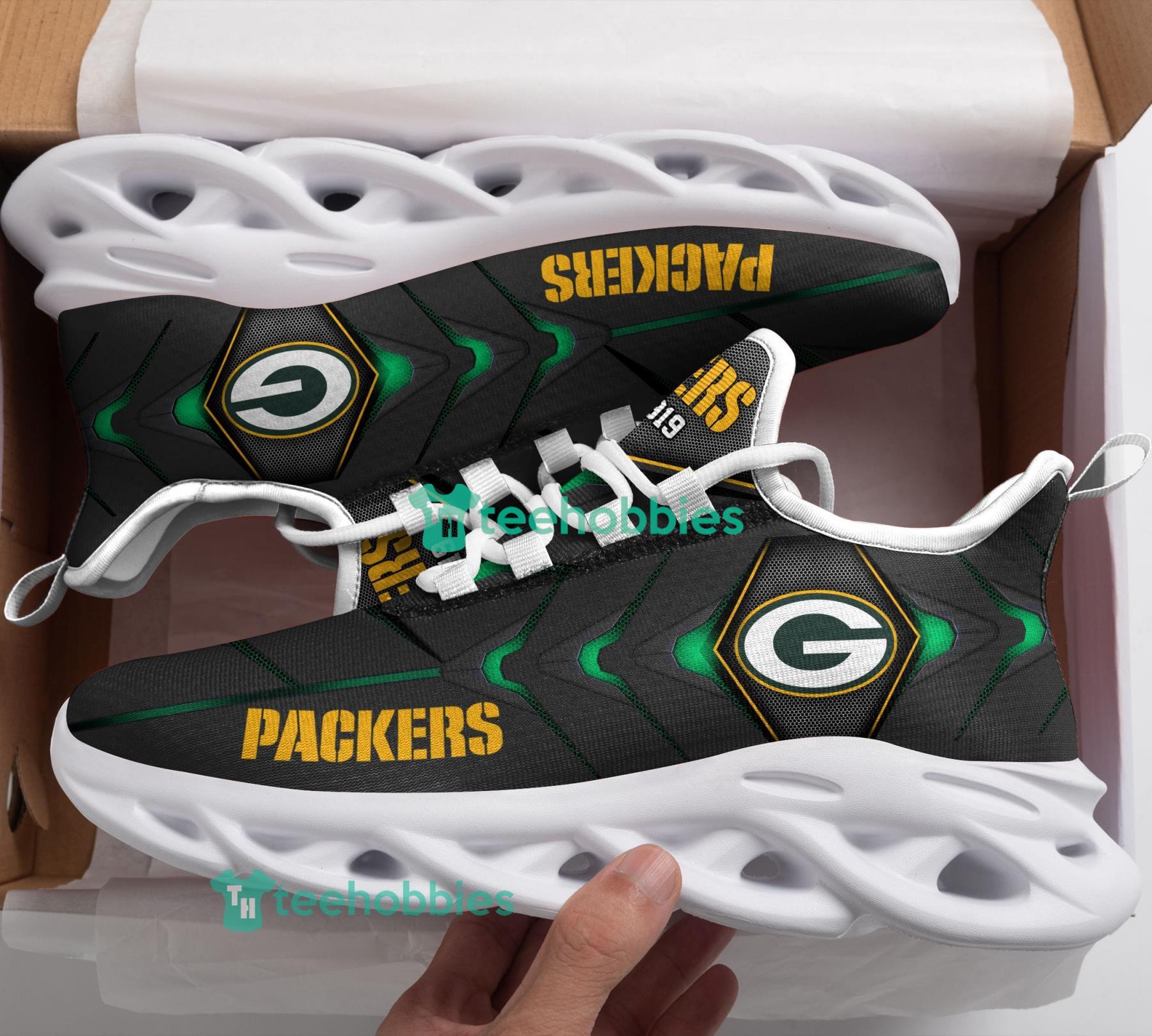 Green Bay Packers NFL Custom Name Sneakers Max Soul Shoes For Men And Women Product Photo 2