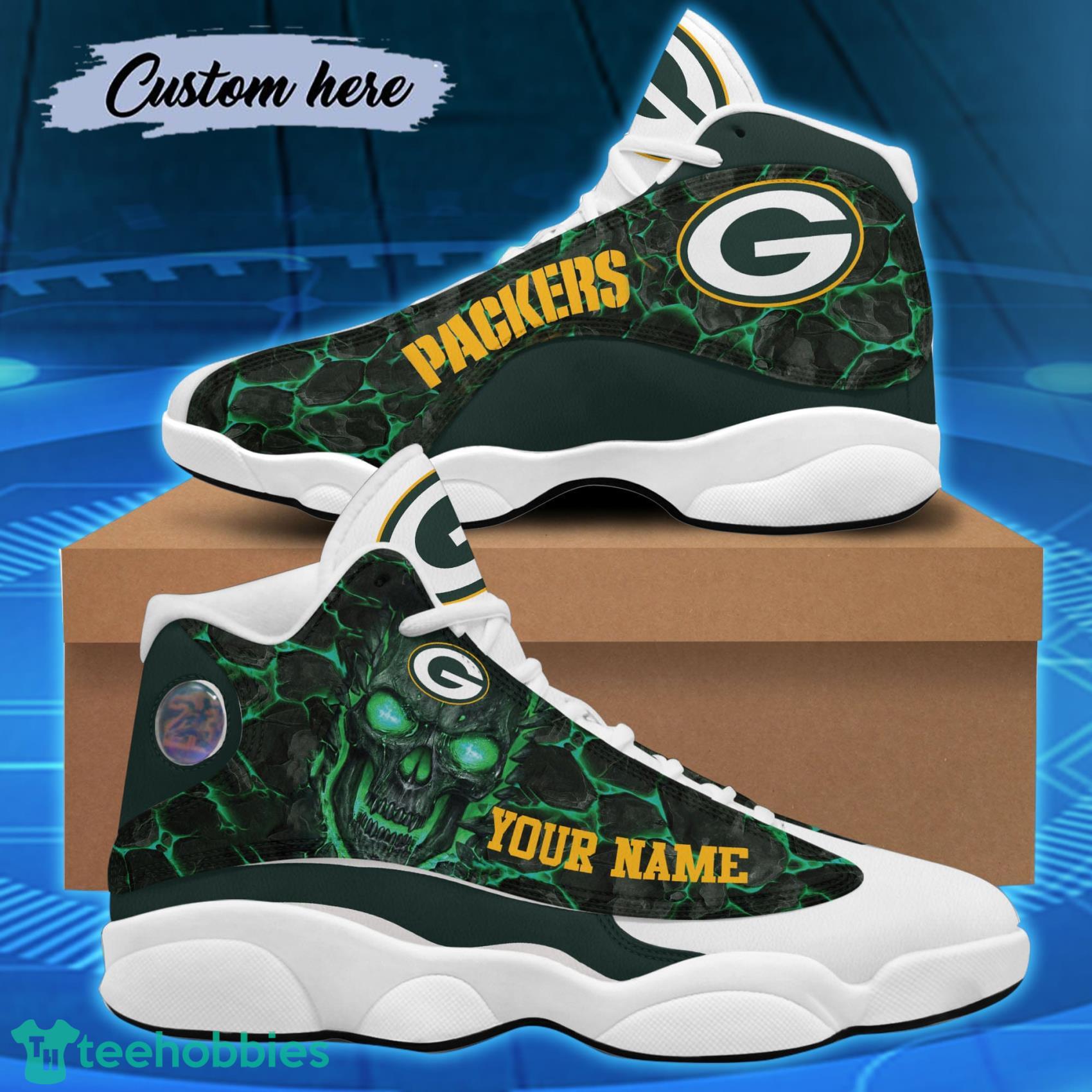 Green Bay Packers Personalzied Name Air Jordan 13 Shoes Best