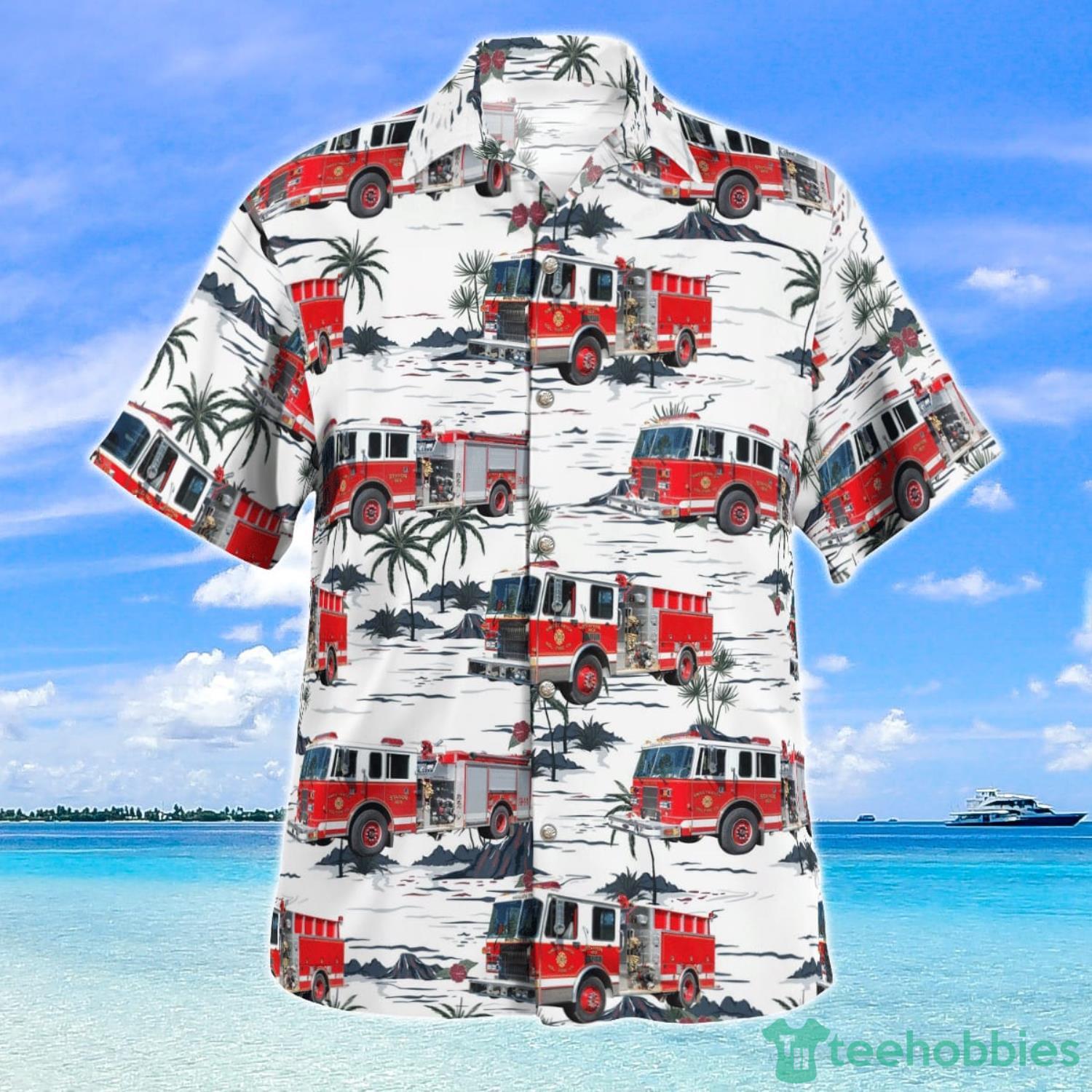 Hammonton New Jersey Sweetwater Volunteer Fire Company No. 4 Aloha Summer Gift Hawaiian Shirt image Hammonton New Jersey Sweetwater Volunteer Fire Company No. 4 Aloha Summer Gift Hawaiian Shirt Product Photo 2