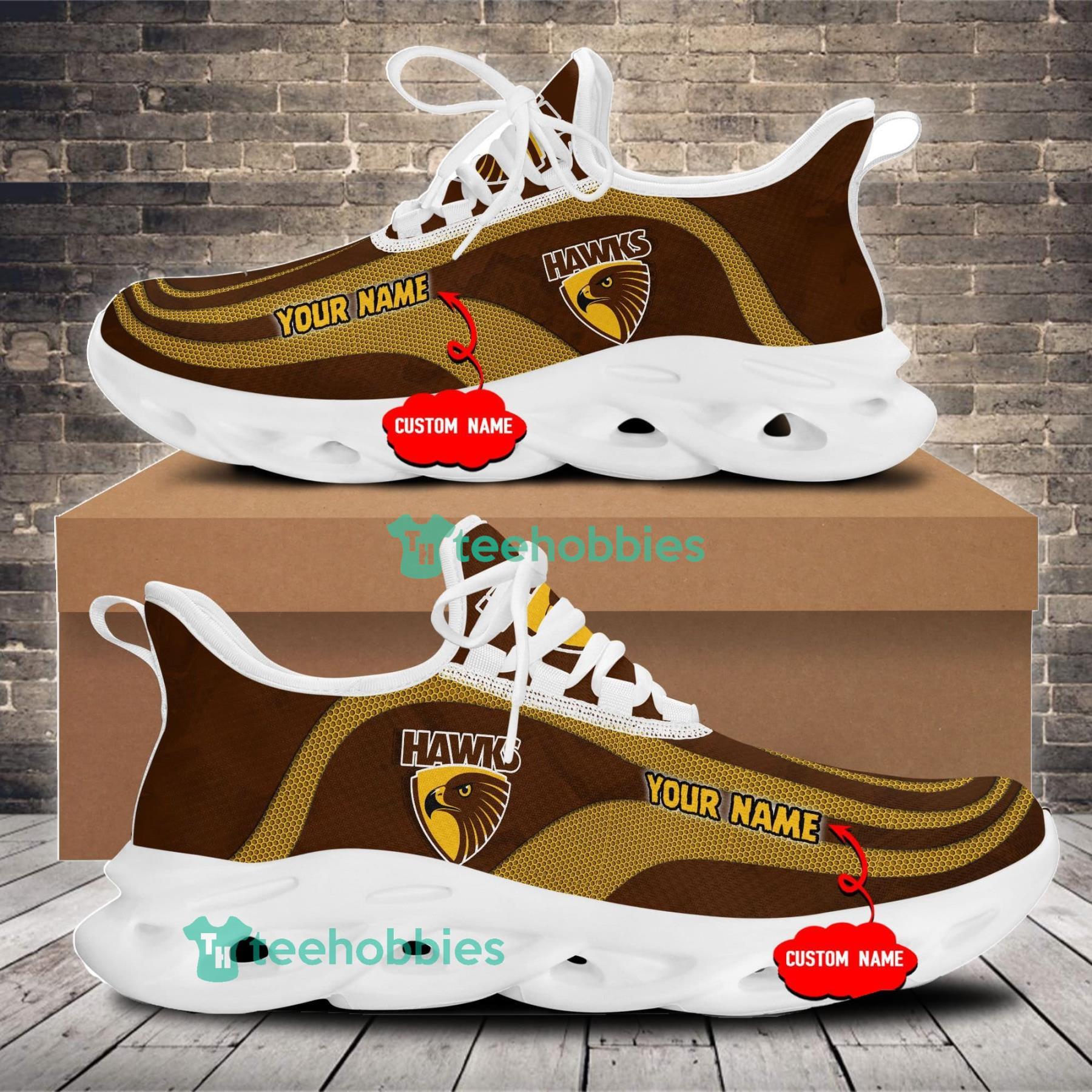 Hawthorn Custom Name Football Club Sneakers Max Soul Shoes For Men And Women Product Photo 1