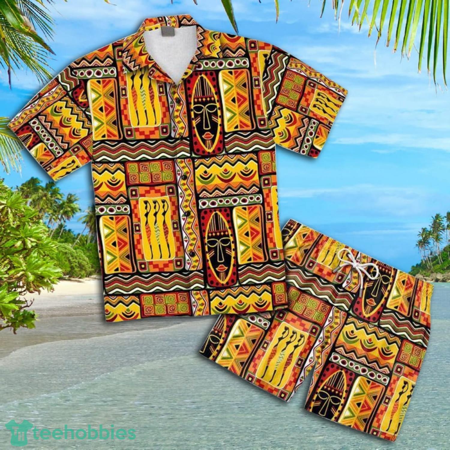 Hippie African Short Sleeve Hawaiian Shirt And Short Product Photo 1 Hippie African Short Sleeve Hawaiian Shirt And Short Product Photo 1