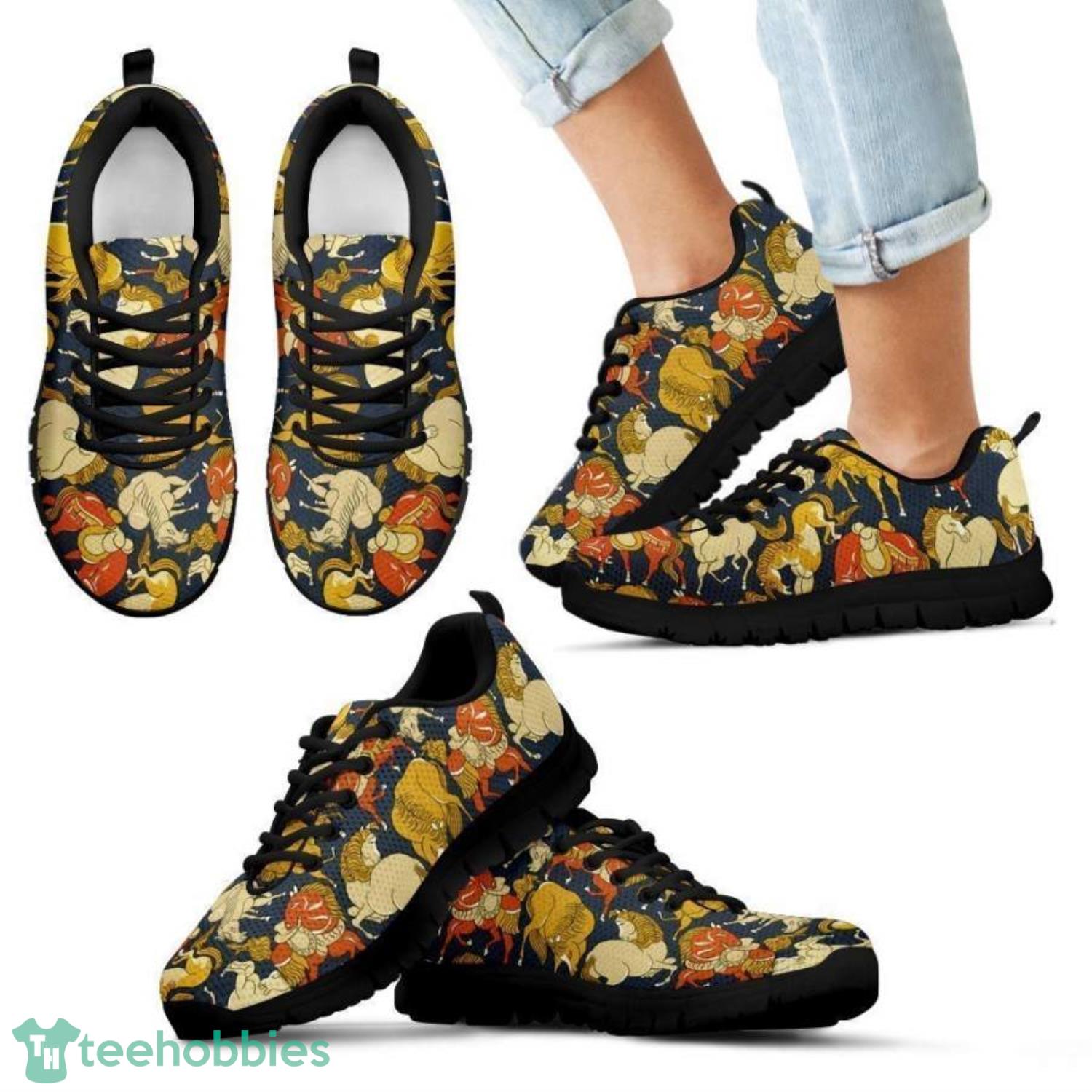 Horse Lover Horse Pattern Sneakers Shoes For Men And Women Product Photo 1