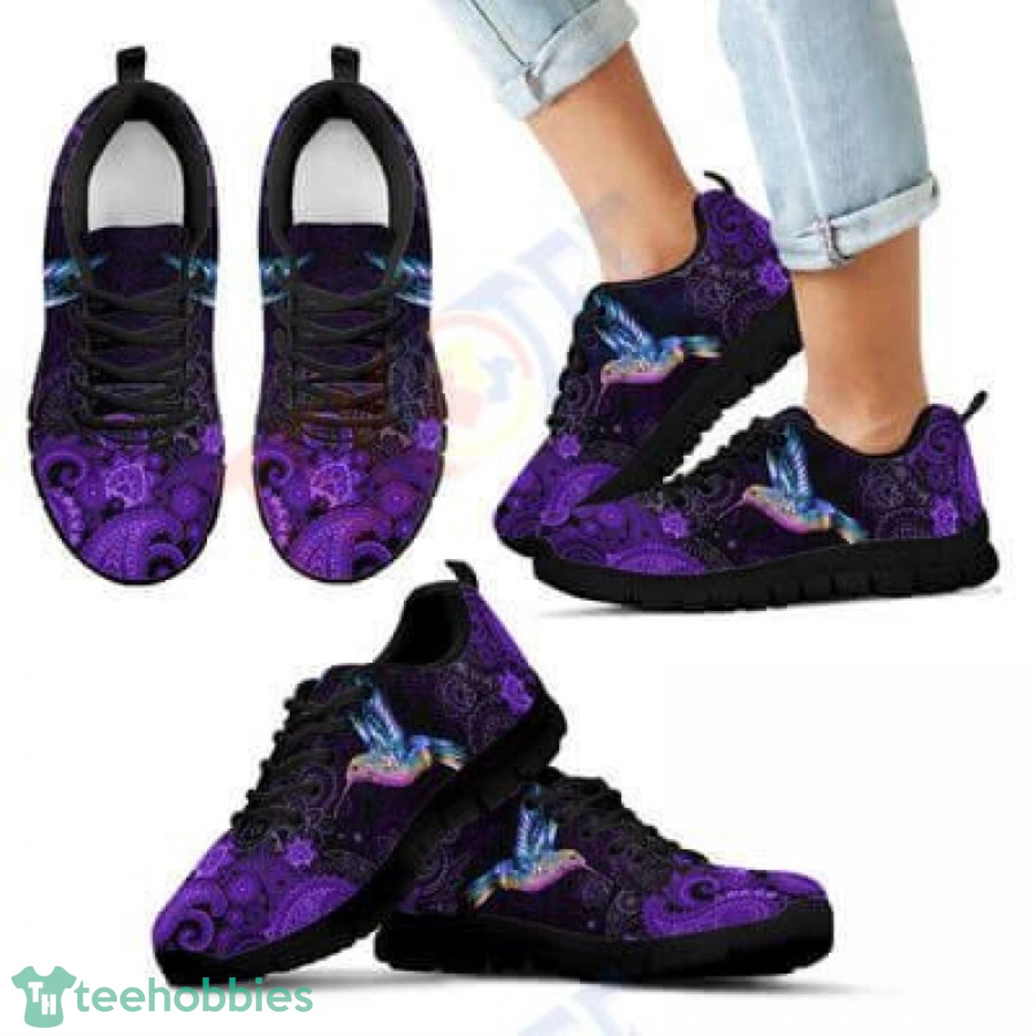 Hummingbird Traditionnels Paisley Mandala Sneakers Shoes For Men And Women Product Photo 1 Hummingbird Traditionnels Paisley Mandala Sneakers Shoes For Men And Women Product Photo 1