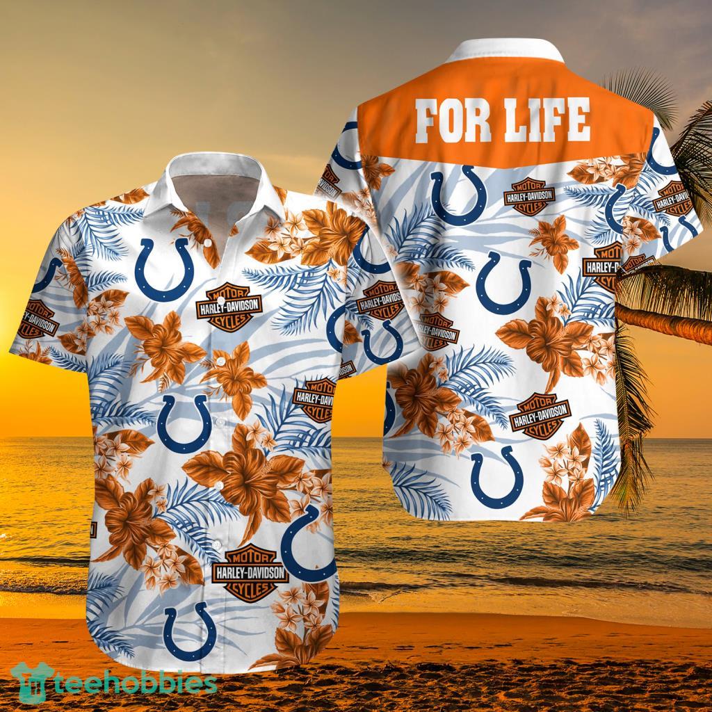 Indianapolis Colts NFL Harley Davidson Hawaiian Shirt For Men And Women - Indianapolis Colts NFL Harley Davidson Hawaiian Shirt For Men And Women