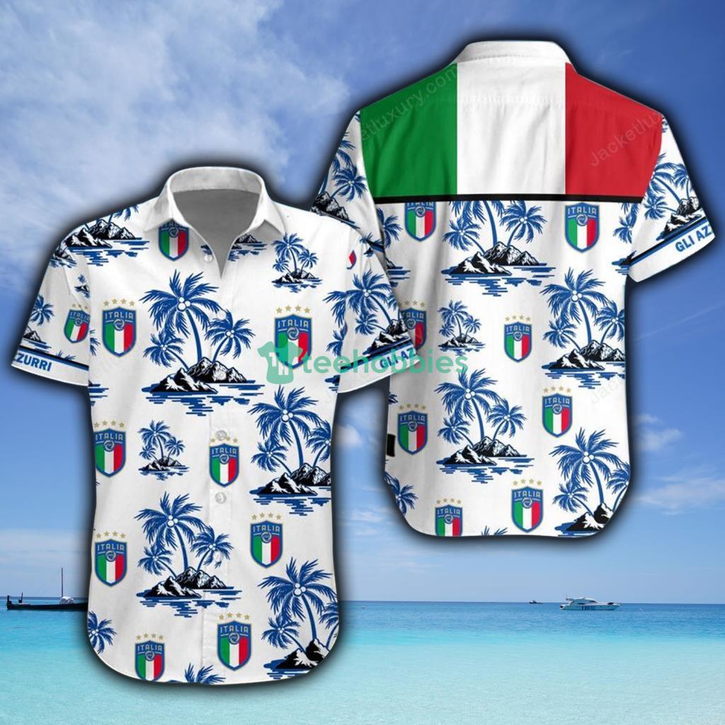 Italy UEFA Football Team Tropical Hawaiian Shirt - Italy UEFA Football Team Tropical Hawaiian Shirt