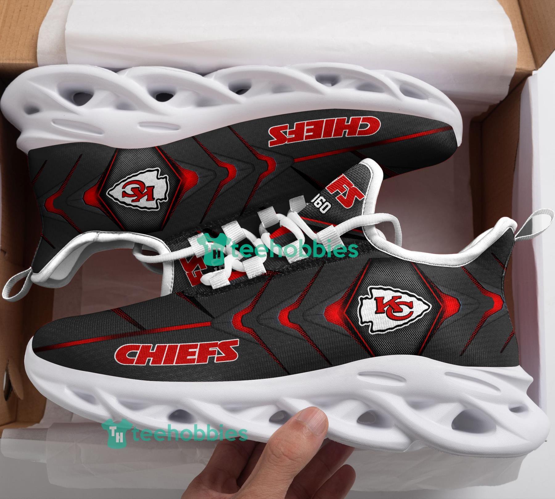 Kansas City Chiefs NFL Custom Name Sneakers Max Soul Shoes For Men And Women Product Photo 3