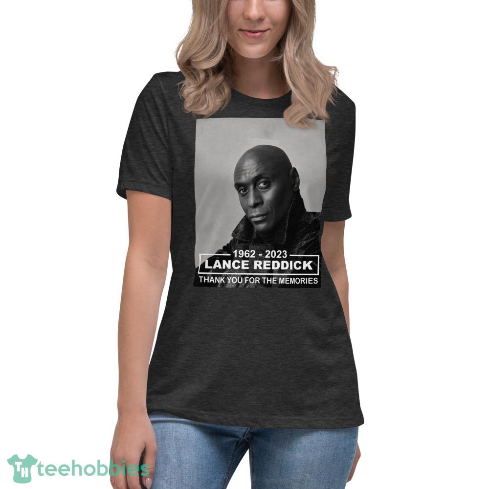 Lance Reddick 1962 2023 Thank You For The Memories Shirt - Womens Relaxed Short Sleeve Jersey Tee-1
