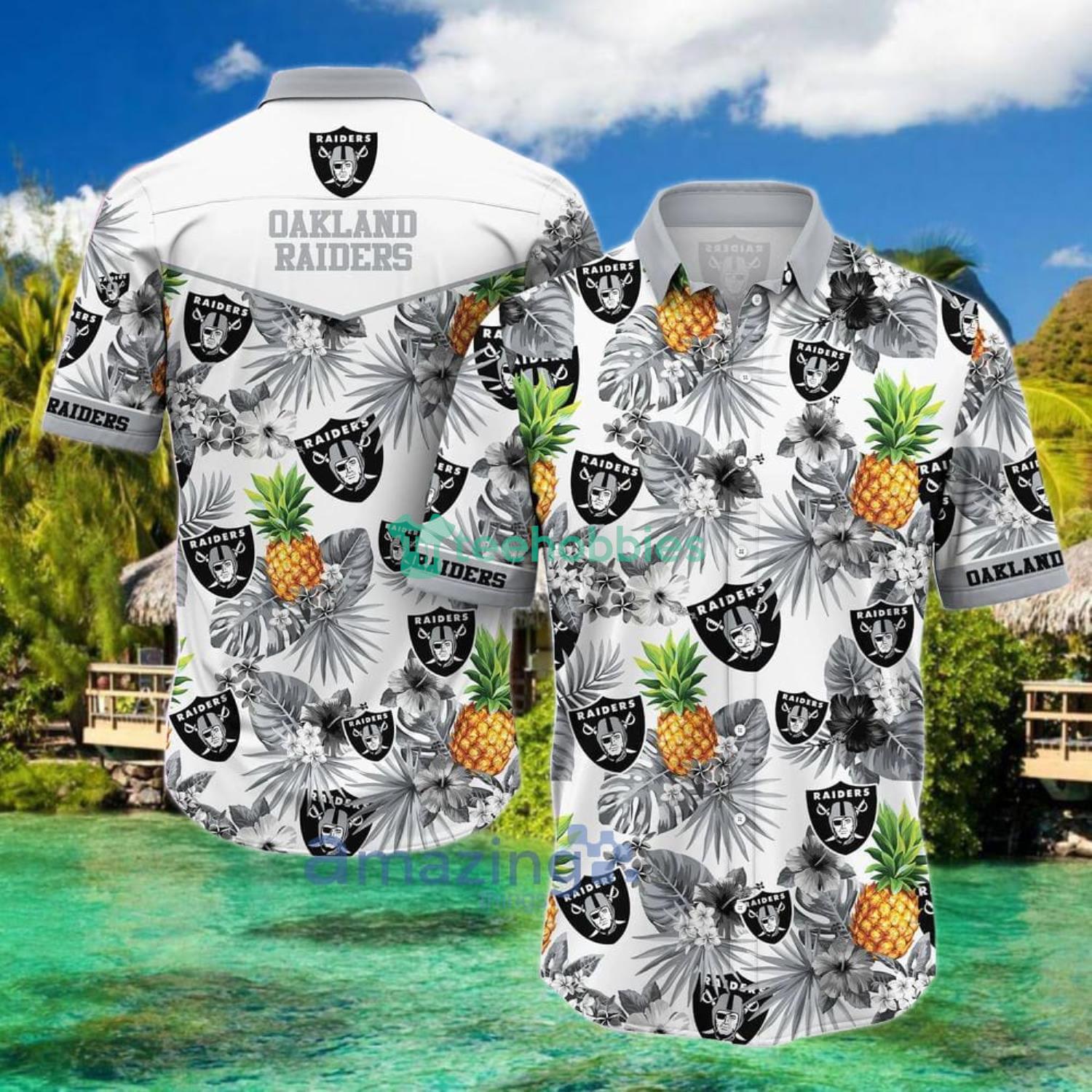 Las Vegas Raiders NFL Pineapple Tropical Pattern Hawaiian Shirt And Short