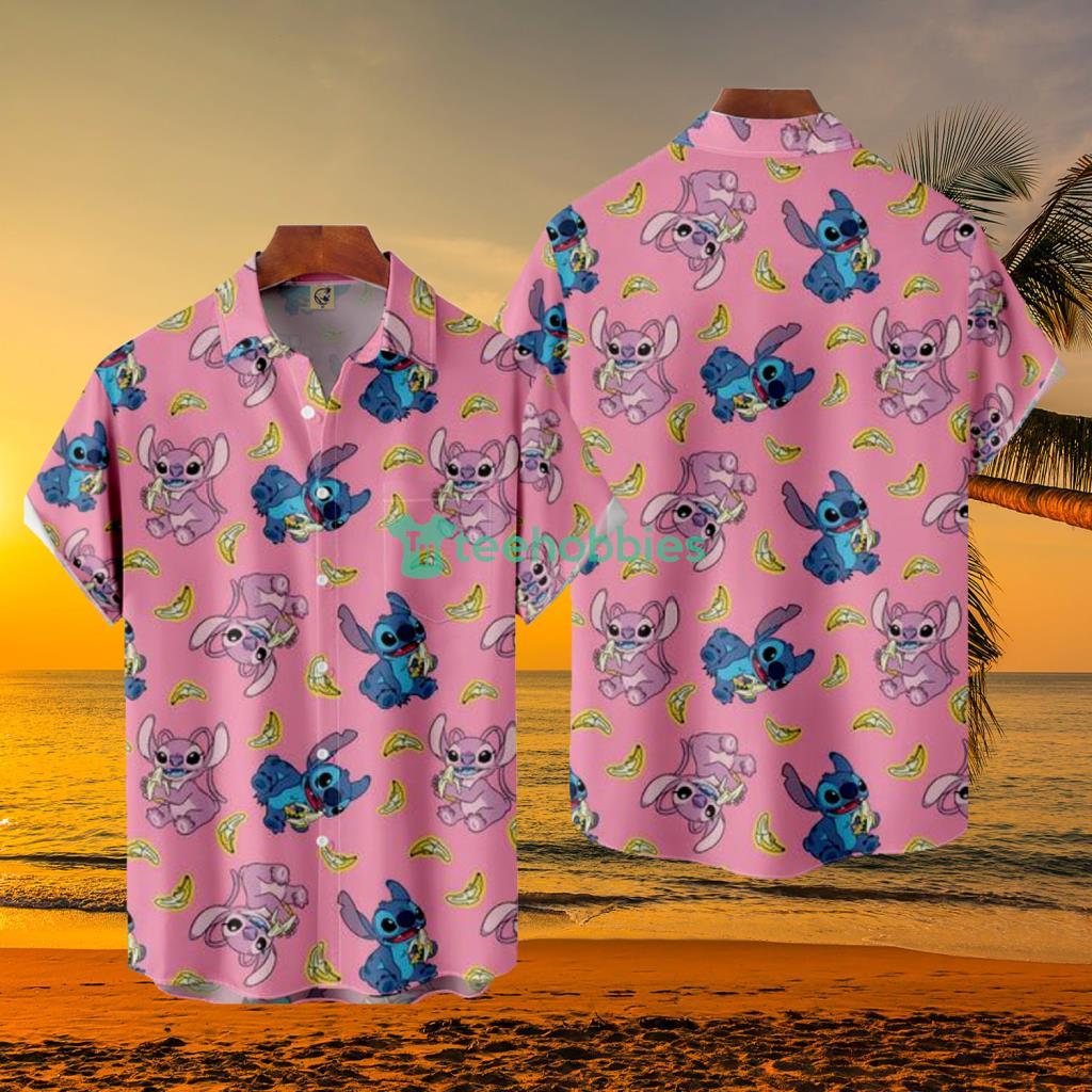 Lilo And Stitch Pink Tropical Hawaiian Shirt - Lilo And Stitch Pink Tropical Hawaiian Shirt