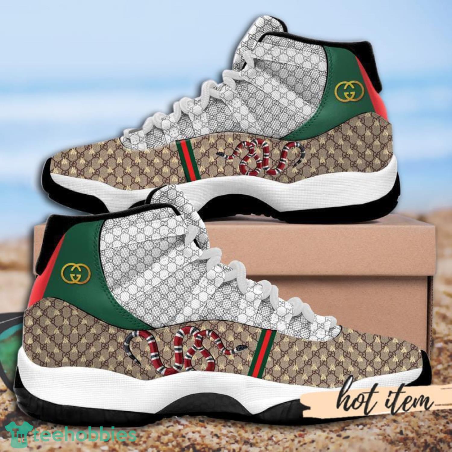 HOT] Gucci Red Snake Air Jordan 11 Sneakers Shoes Hot