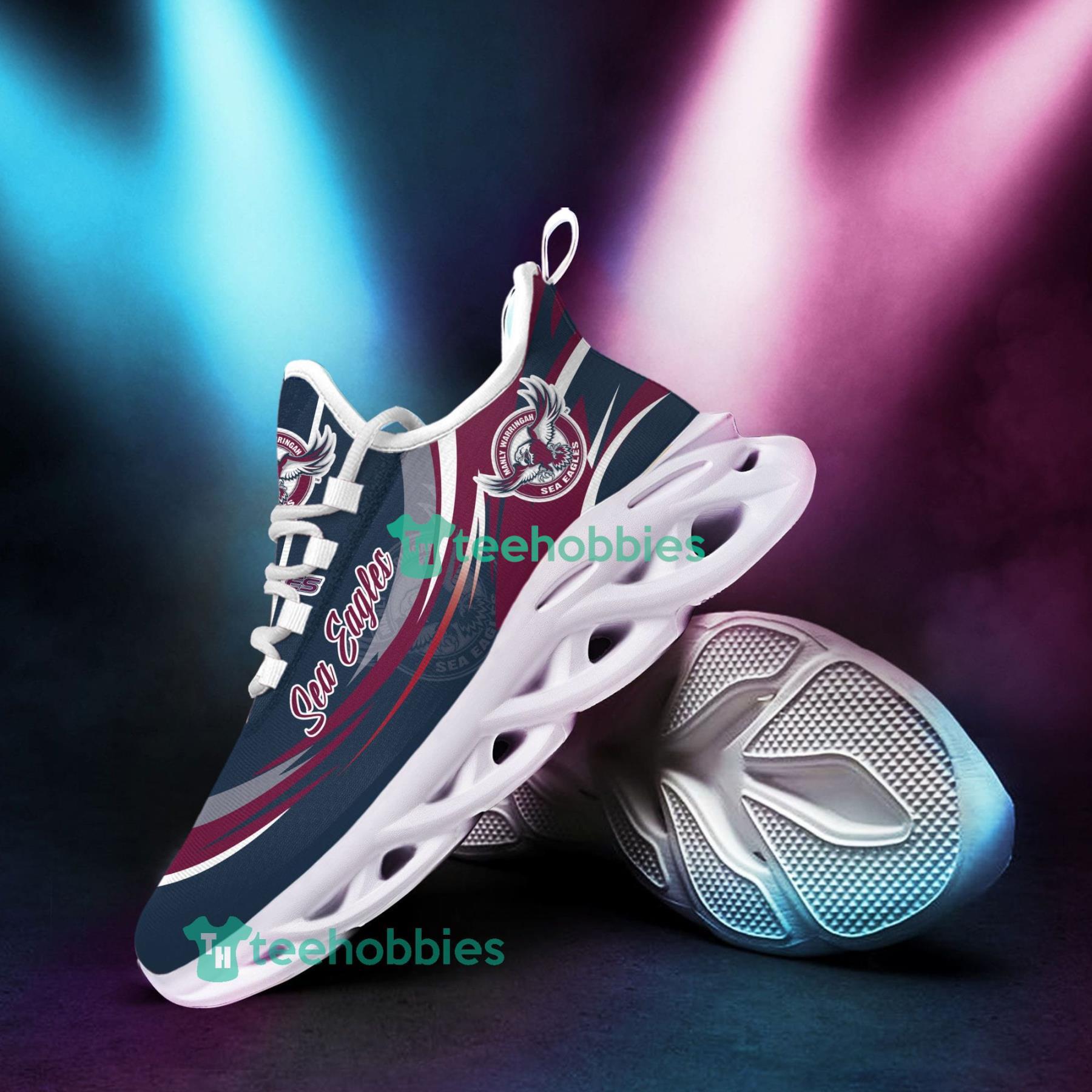 Manly Warringah Sea Eagles 3D Personalized Name Sneakers Max Soul Shoes For Men And Women Product Photo 2