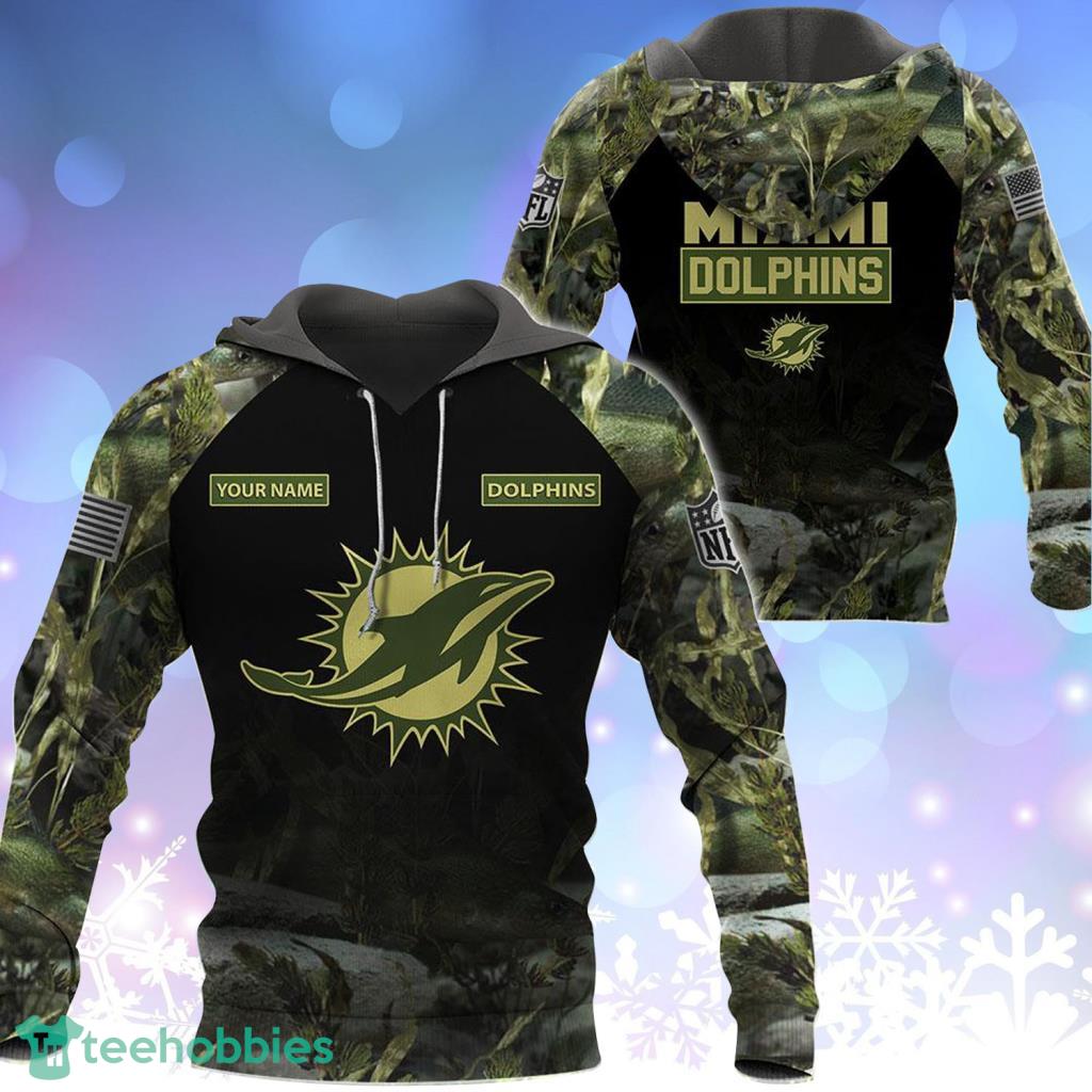 Miami Dolphins NFL Personalized Your Name Fishing Camo