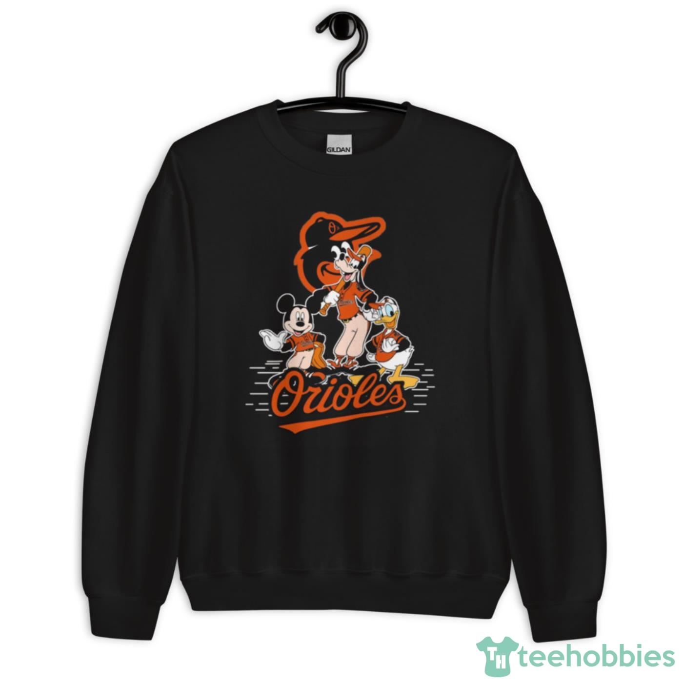 Baltimore Orioles Baseball Flag 3/4 Black Sleeve Raglan Unisex L