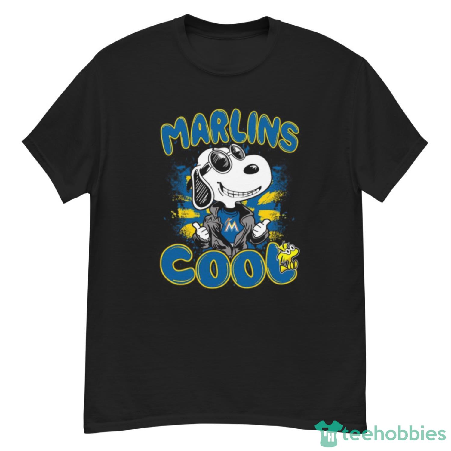 MLB Baseball Miami Marlins Cool Snoopy Shirt T Shirt - G500 Men’s Classic T-Shirt