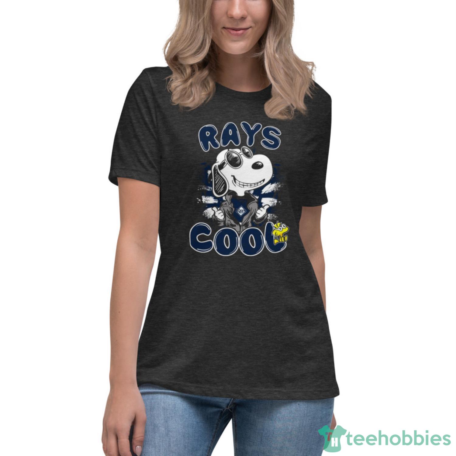 MLB Baseball Tampa Bay Rays Cool Snoopy Shirt T Shirt - Womens Relaxed Short Sleeve Jersey Tee-1