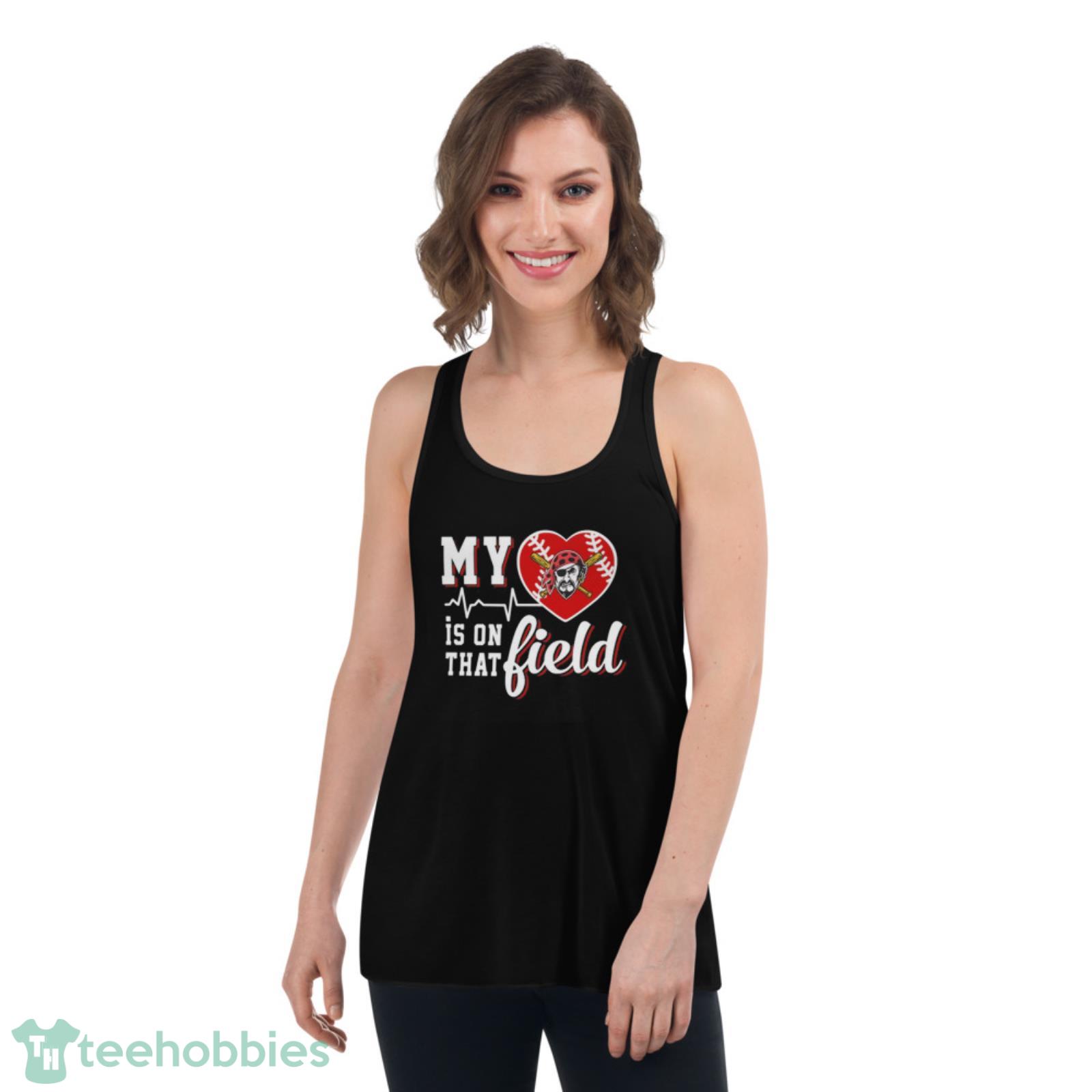 MLB My Heart Is On That Field Baseball Sports Pittsburgh Pirates T Shirt