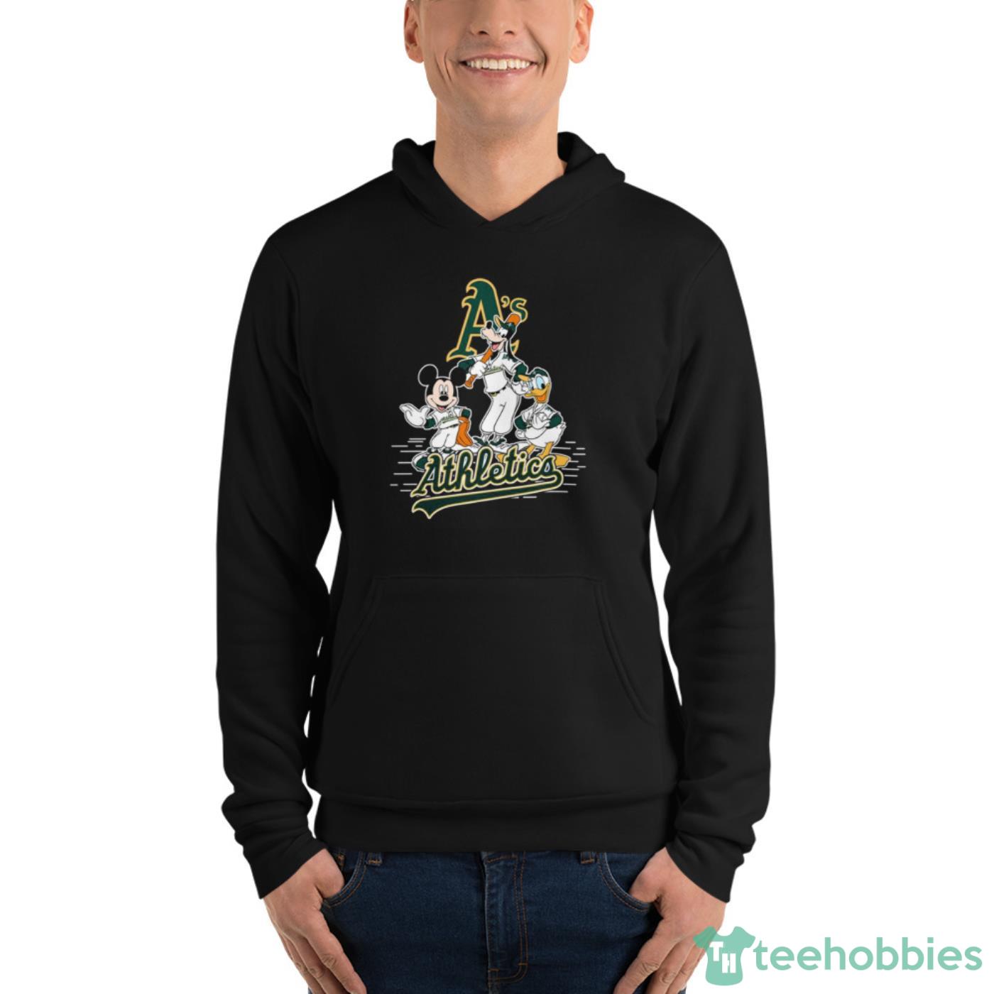 Oakland Athletics Mickey Donald And Goofy Baseball Hoodie 