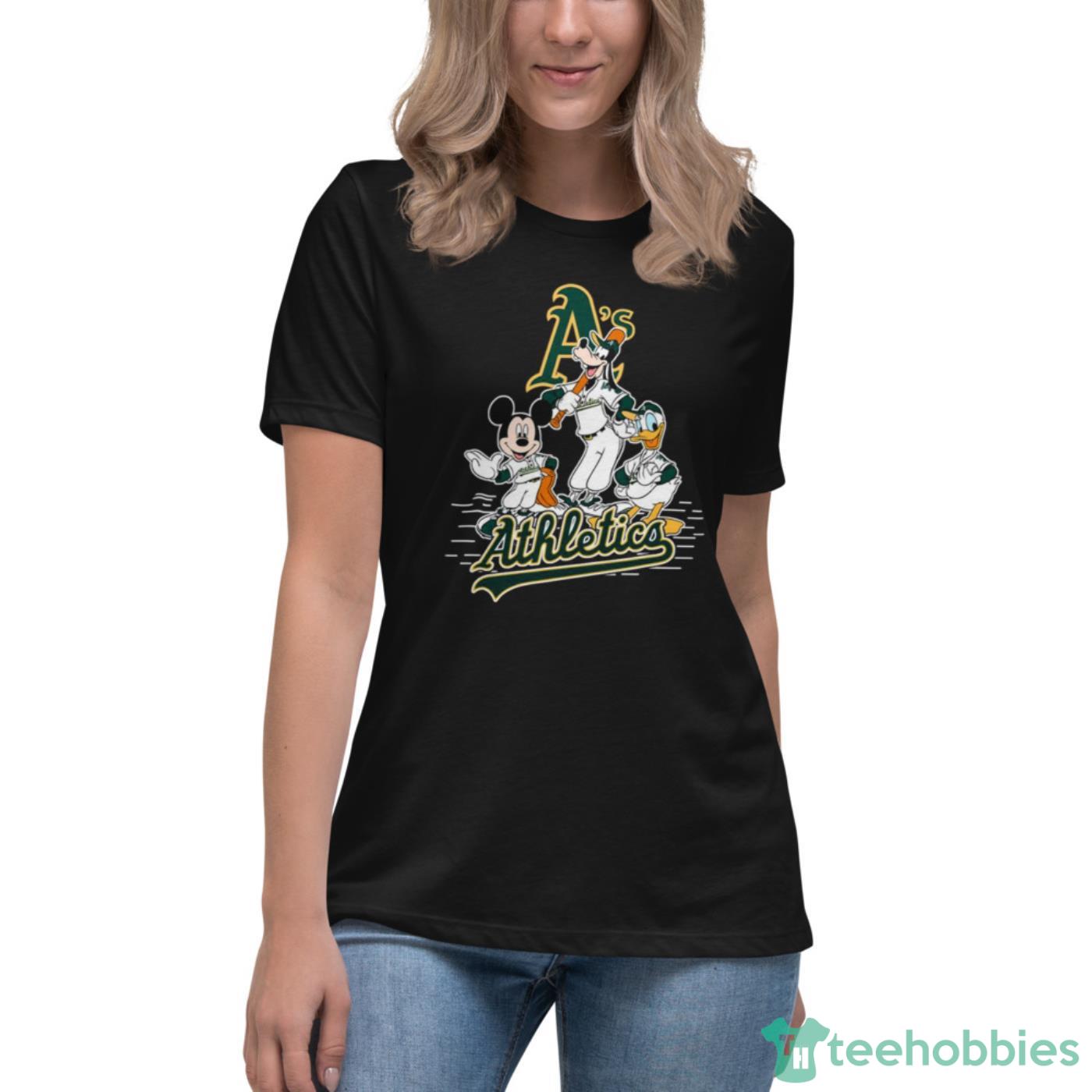 Oakland Athletics Mickey Donald And Goofy Baseball Hoodie 