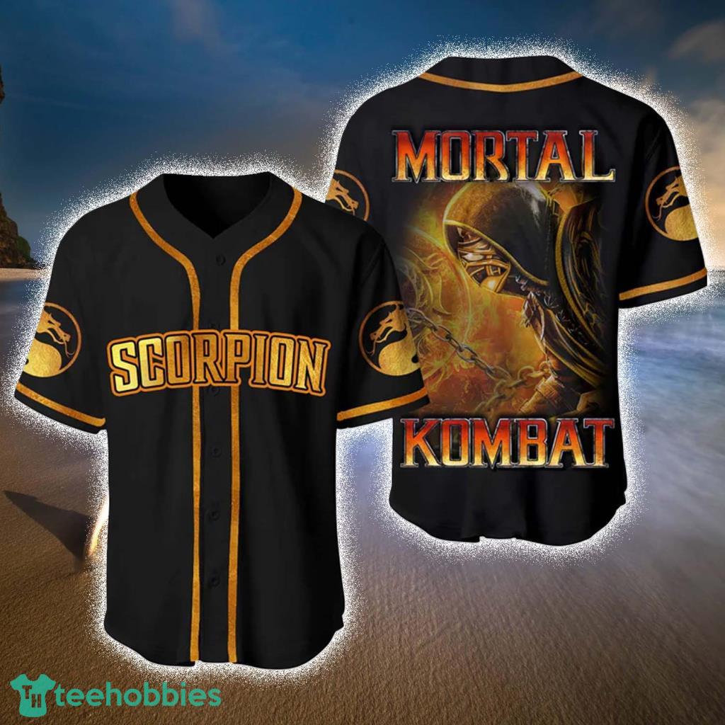Mortal Kombat Team Scorpion Baseball Jersey Shirt - Mortal Kombat Team Scorpion Baseball Jersey Shirt