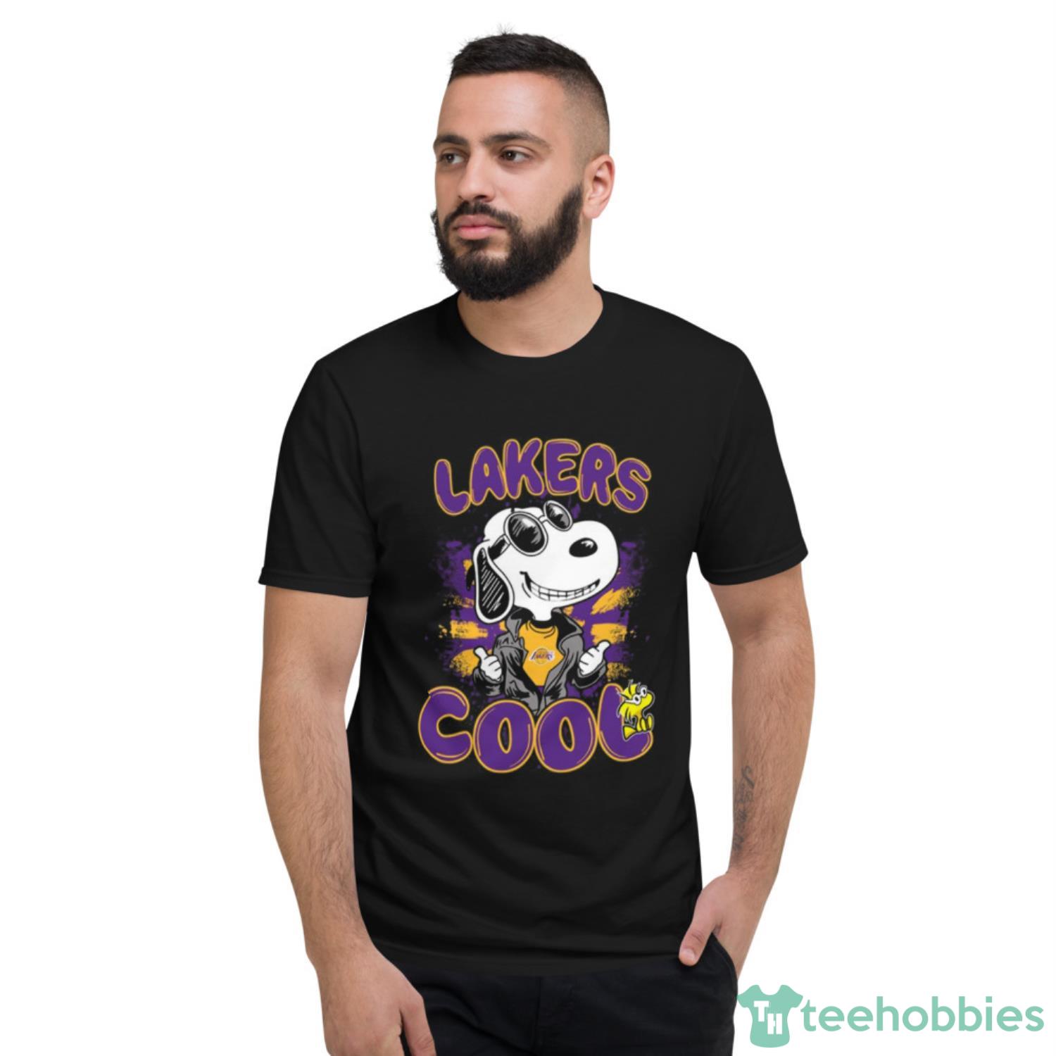 NBA Basketball Los Angeles Lakers Cool Snoopy Shirt T Shirt - Short Sleeve T-Shirt