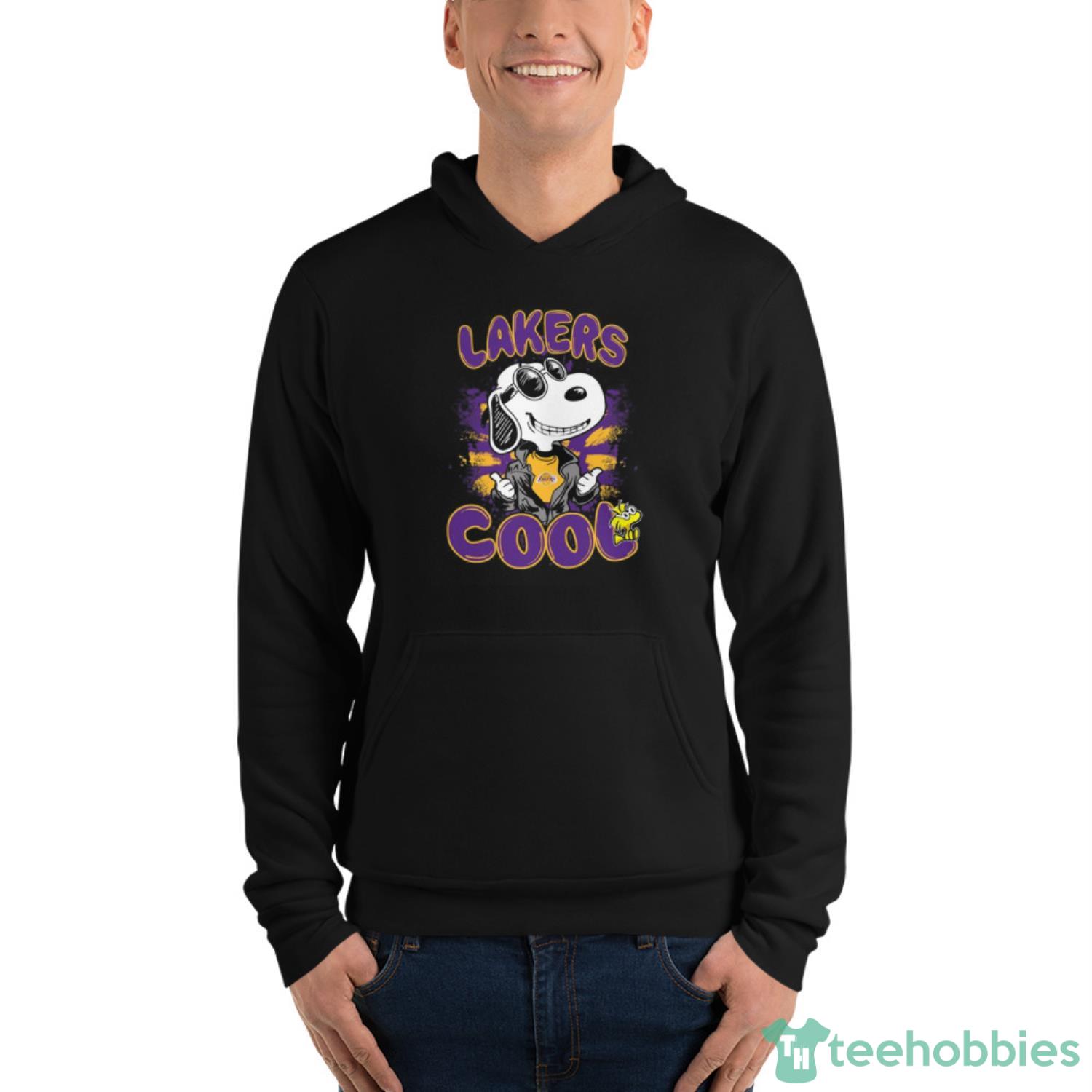 NBA Basketball Los Angeles Lakers Cool Snoopy Shirt T Shirt - Unisex Fleece Pullover Hoodie