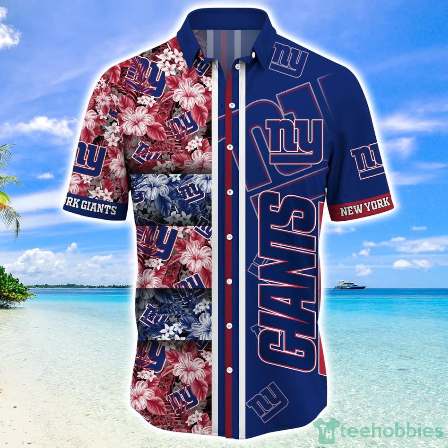 New York Giants Flower Hawaiian Shirt And Shorts Best Gift For