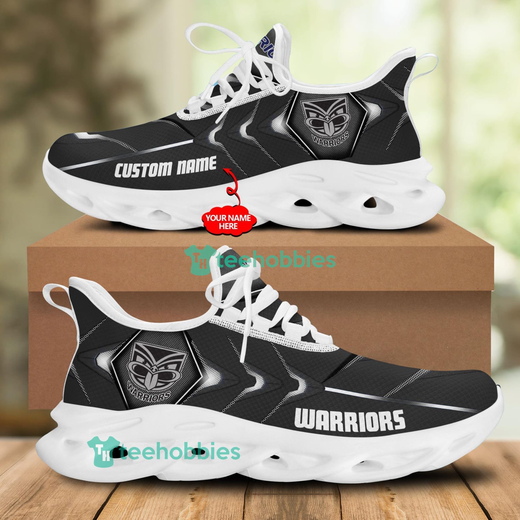 New Zealand Warriors NRL Custom Name Sneakers Max Soul Shoes For Men And Women Product Photo 1