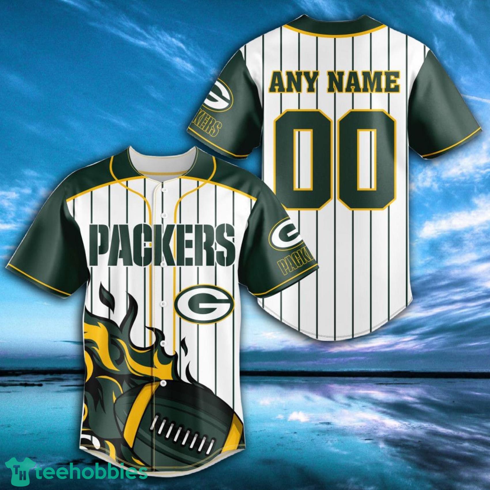 NFL Green Bay Packers Custom Name And Number FireBall