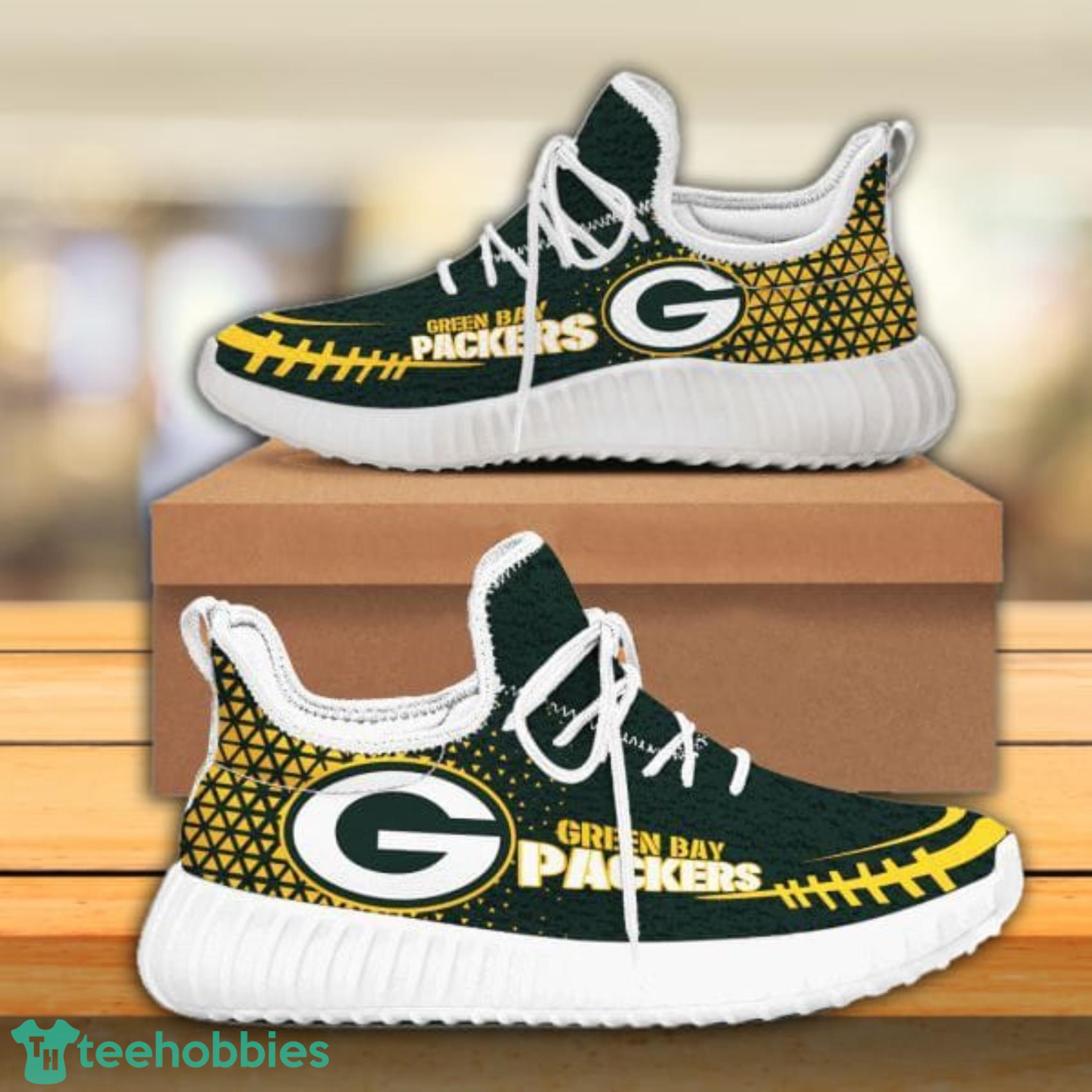 NFL Green Bay Packers Teams Football Running Walking Shoes Reze Sneakers Product Photo 1